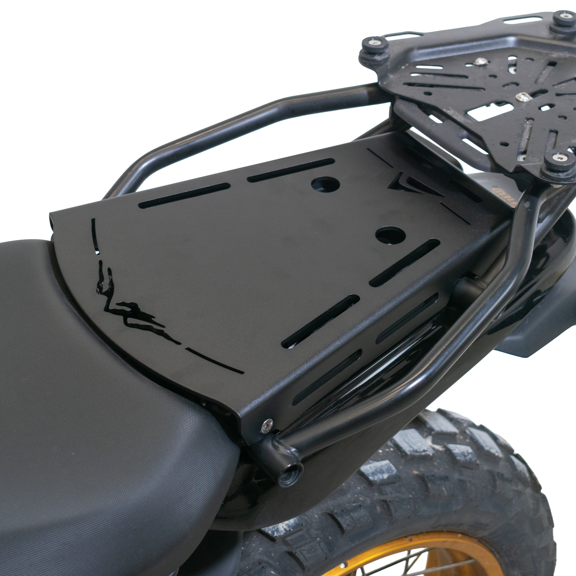 Pyramid Pillion Seat Rack | Matte Black | Royal Enfield Himayalan 450 2023>Current (Copy) -   Pyramid Motorcycle Accessories