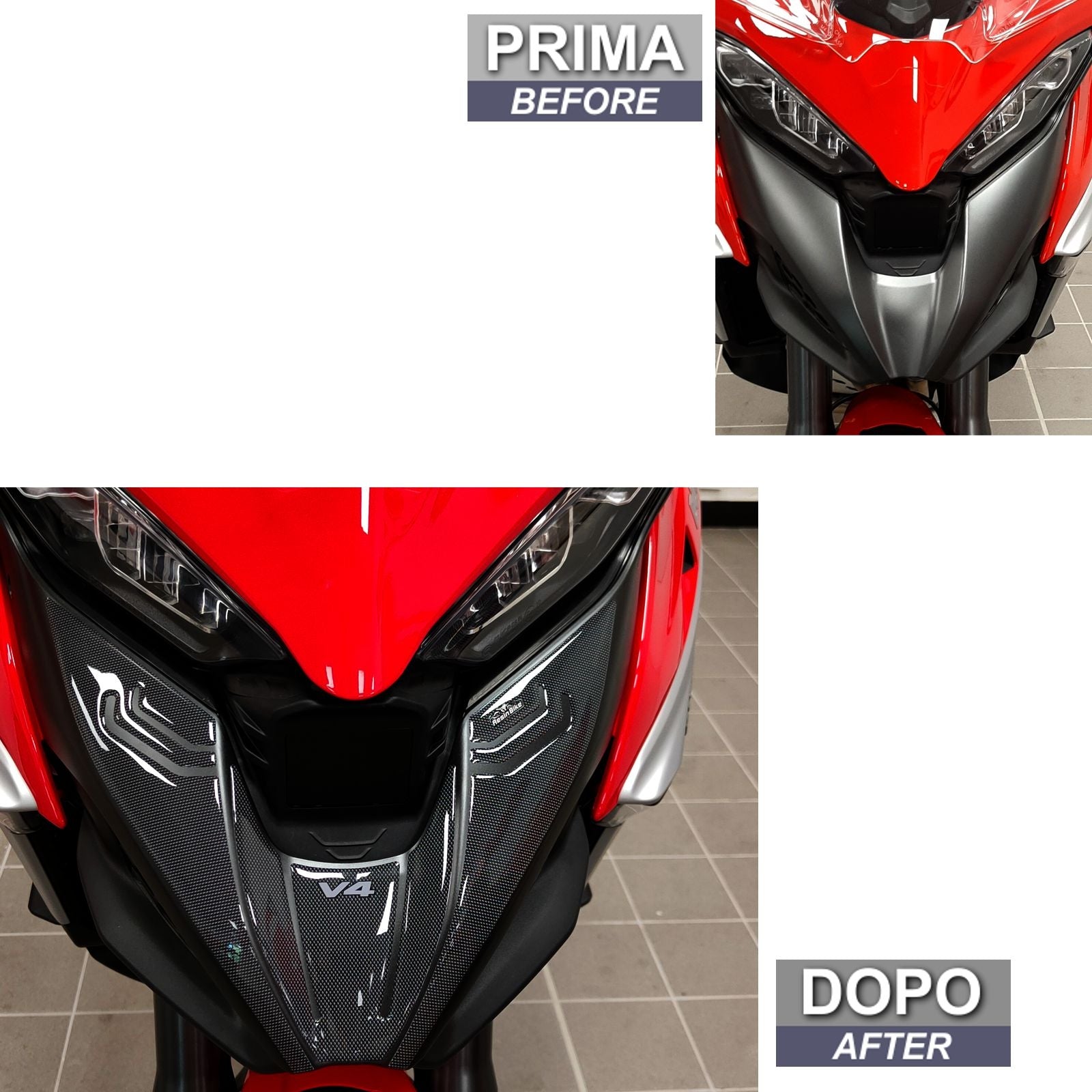 Resin Bike 3D Motorcycle Stickers - Beak | Ducati Multistrada V4 1100 2023>Current -   Pyramid Motorcycle Accessories