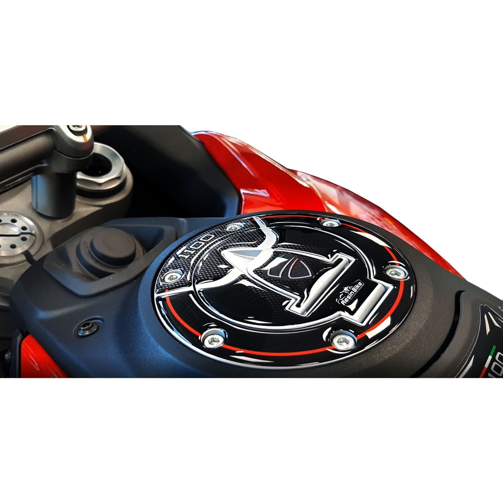Resin Bike 3D Motorcycle Stickers - Fuel Cap | Ducati Multistrada V4 1100 2021>2023 -   Pyramid Motorcycle Accessories