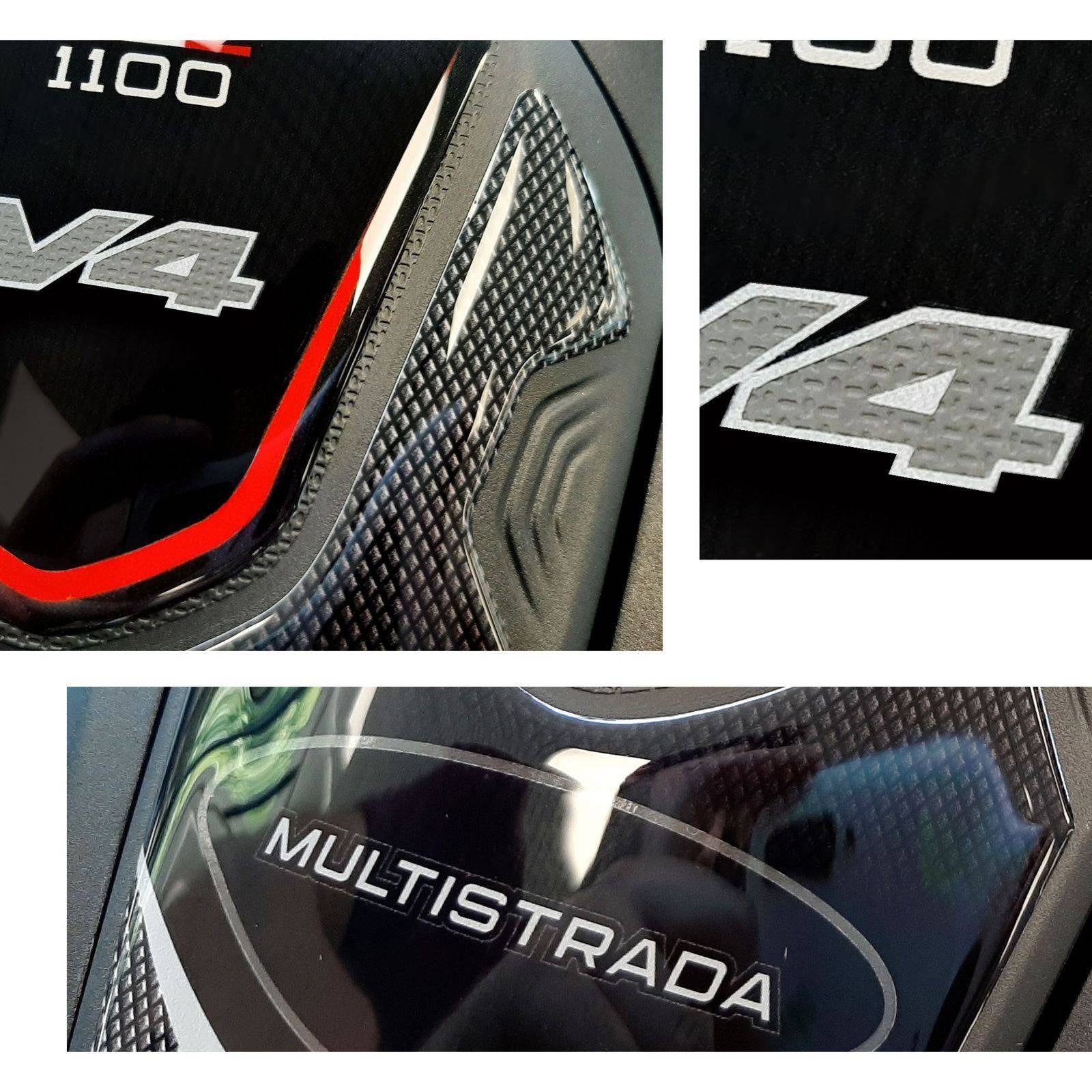Resin Bike 3D Motorcycle Stickers - Tank Pad | Ducati Multistrada V4 1100 2021>2023 -   Pyramid Motorcycle Accessories