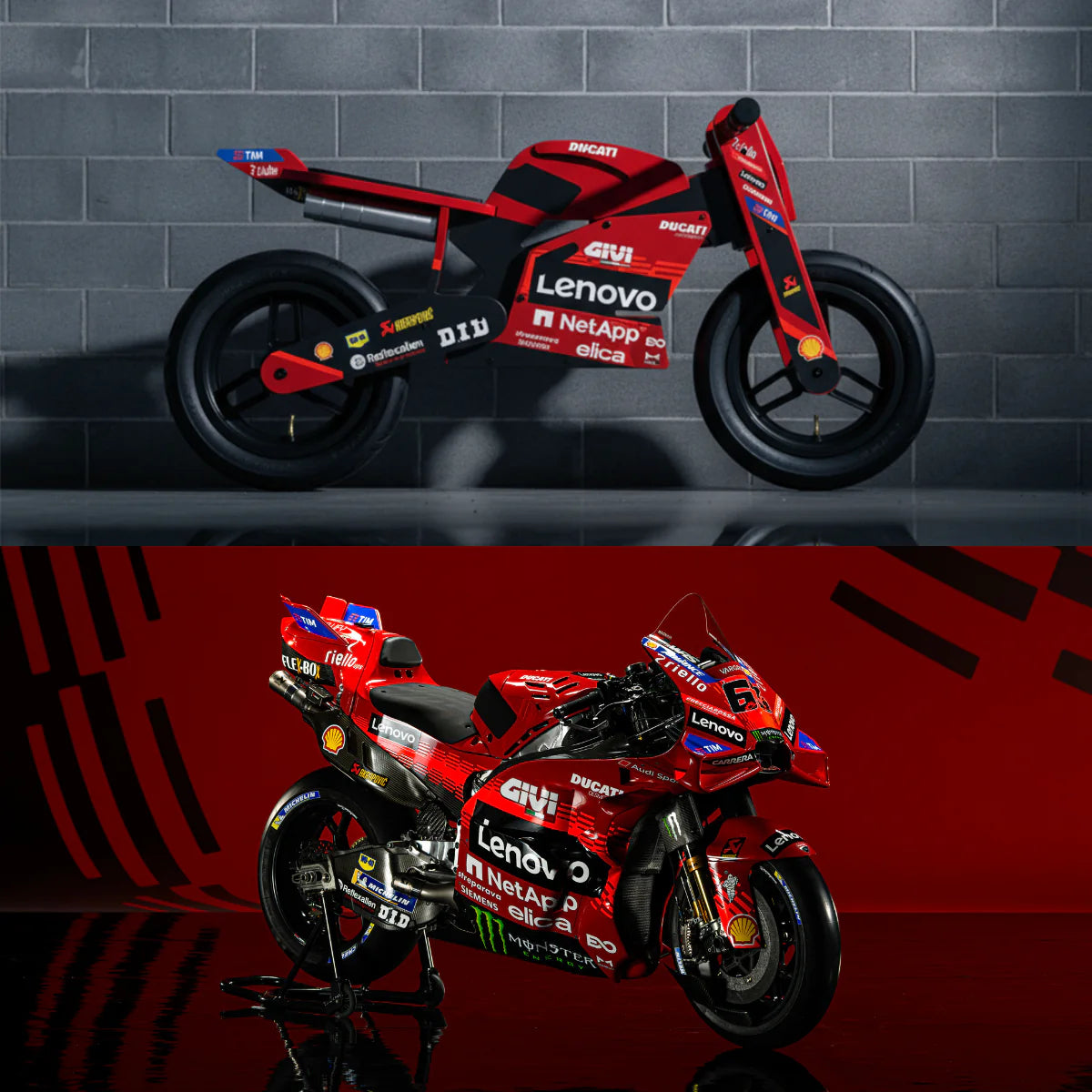 Kiddimoto Ducati Desmo GP25 Balance Bike -   Pyramid Motorcycle Accessories