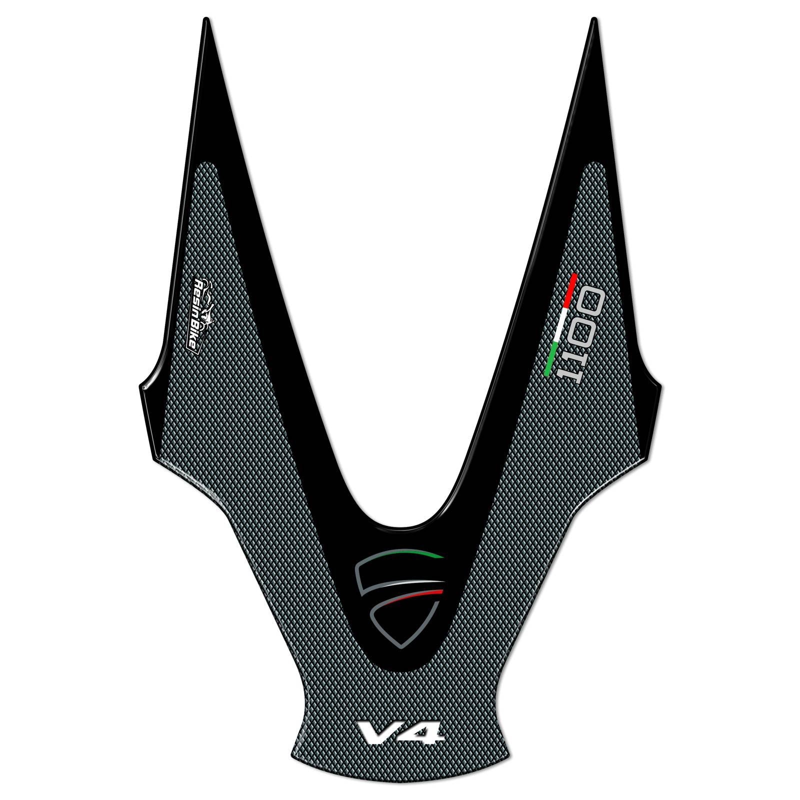 Resin Bike 3D Motorcycle Stickers - Front Fender | Ducati Multistrada V4 1100 2023>Current -   Pyramid Motorcycle Accessories