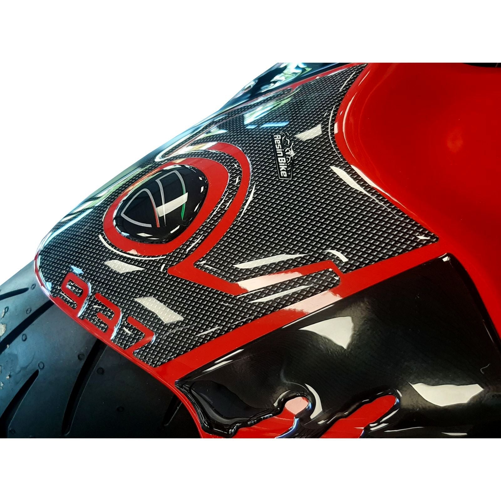 Resin Bike 3D Motorcycle Stickers - Front Fender | Ducati Monster 937 / 937+ 2021>2026 -   Pyramid Motorcycle Accessories