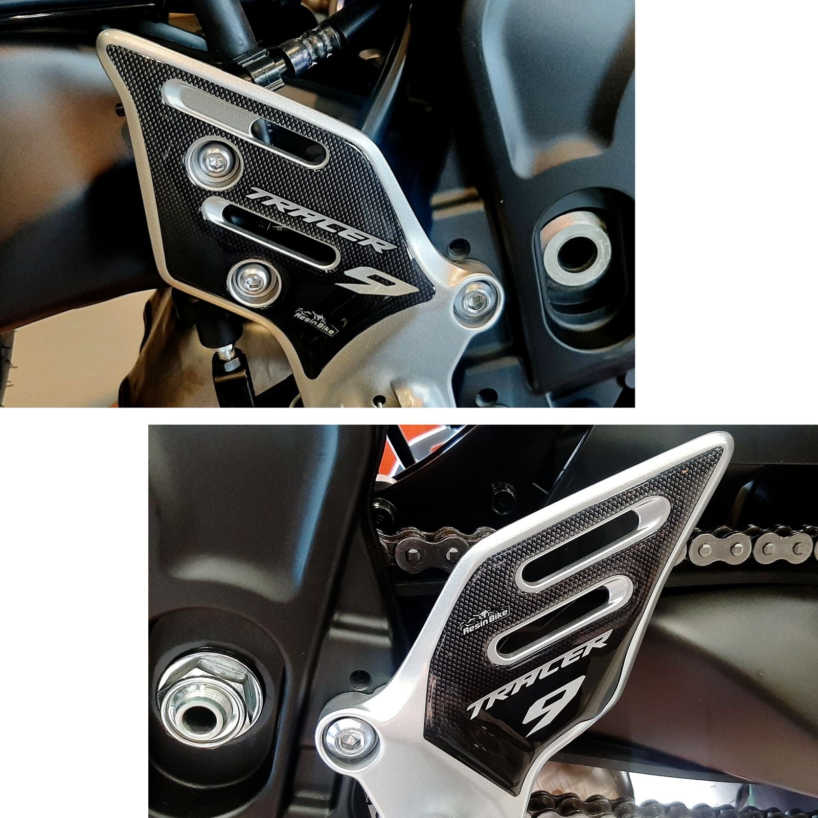 Resin Bike 3D Motorcycle Stickers - Heel Pads | Yamaha Tracer 9 2021>2024 RB-1000443800006 -   Pyramid Motorcycle Accessories