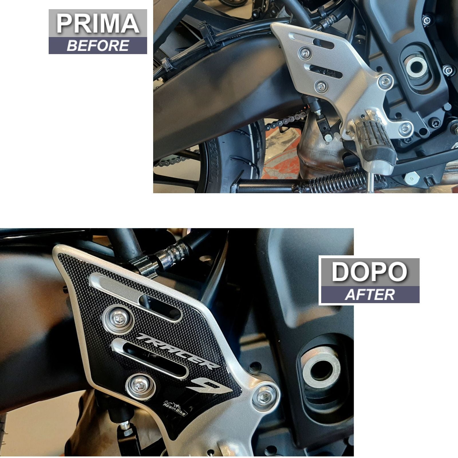 Resin Bike 3D Motorcycle Stickers - Heel Pads | Yamaha Tracer 9 2021>2024 RB-1000443800006 -   Pyramid Motorcycle Accessories