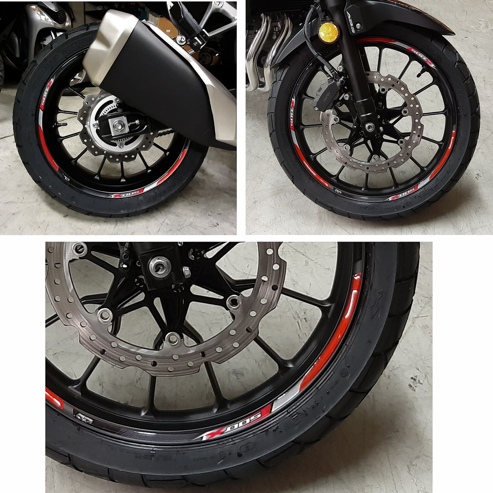 Resin Bike 3D Motorcycle Stickers - Wheels| Honda CB 500 X 2019>2020 -   Pyramid Motorcycle Accessories