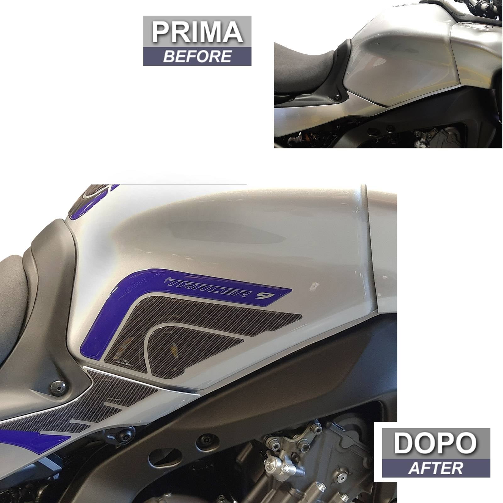 Resin Bike 3D Motorcycle Stickers - Tank Sides | Yamaha Tracer 9 2021>Current RB-1000445700007 -   Pyramid Motorcycle Accessories