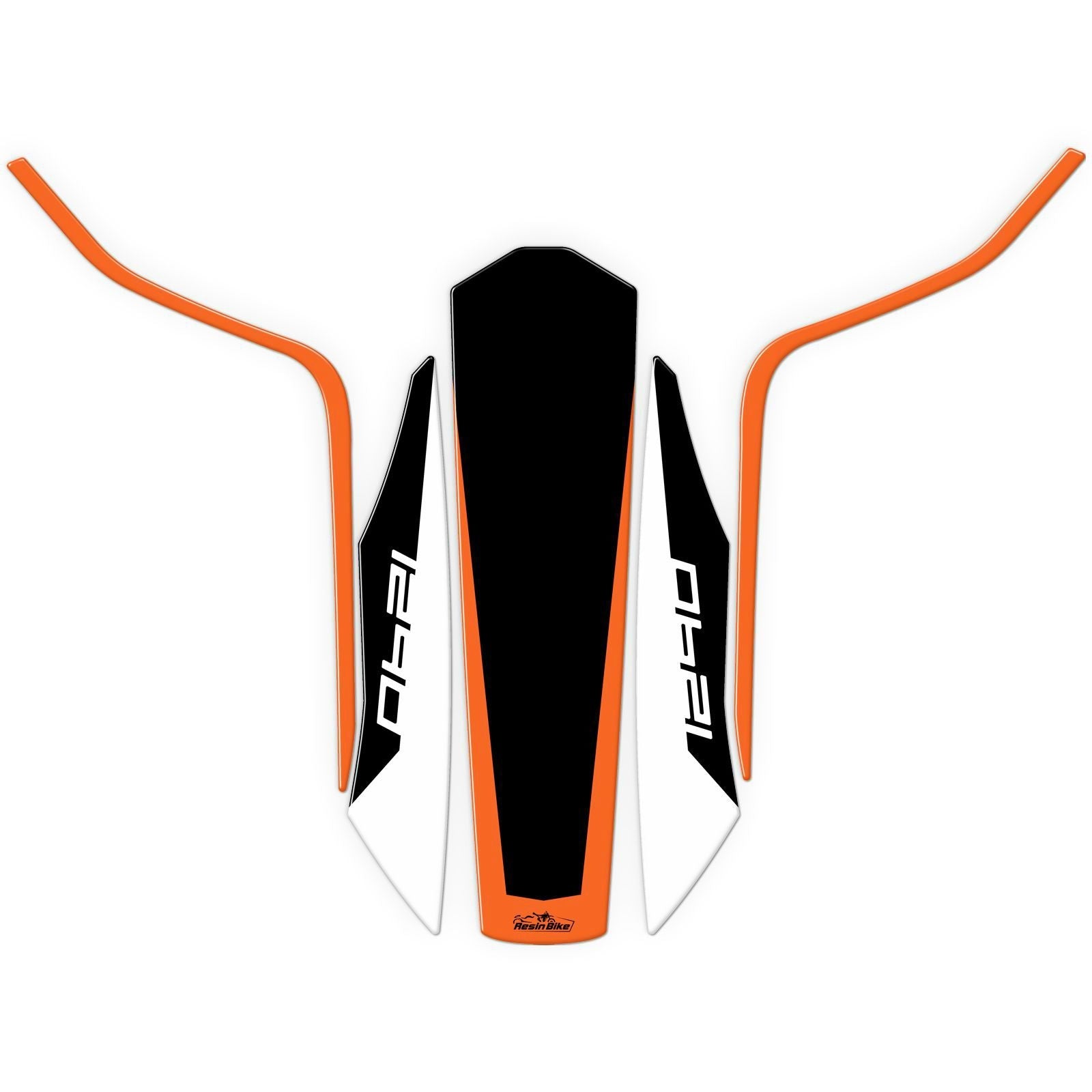 Resin Bike 3D Motorcycle Stickers - Front Fender | KTM 1290 Super Adventure S 2021>2025 -   Pyramid Motorcycle Accessories