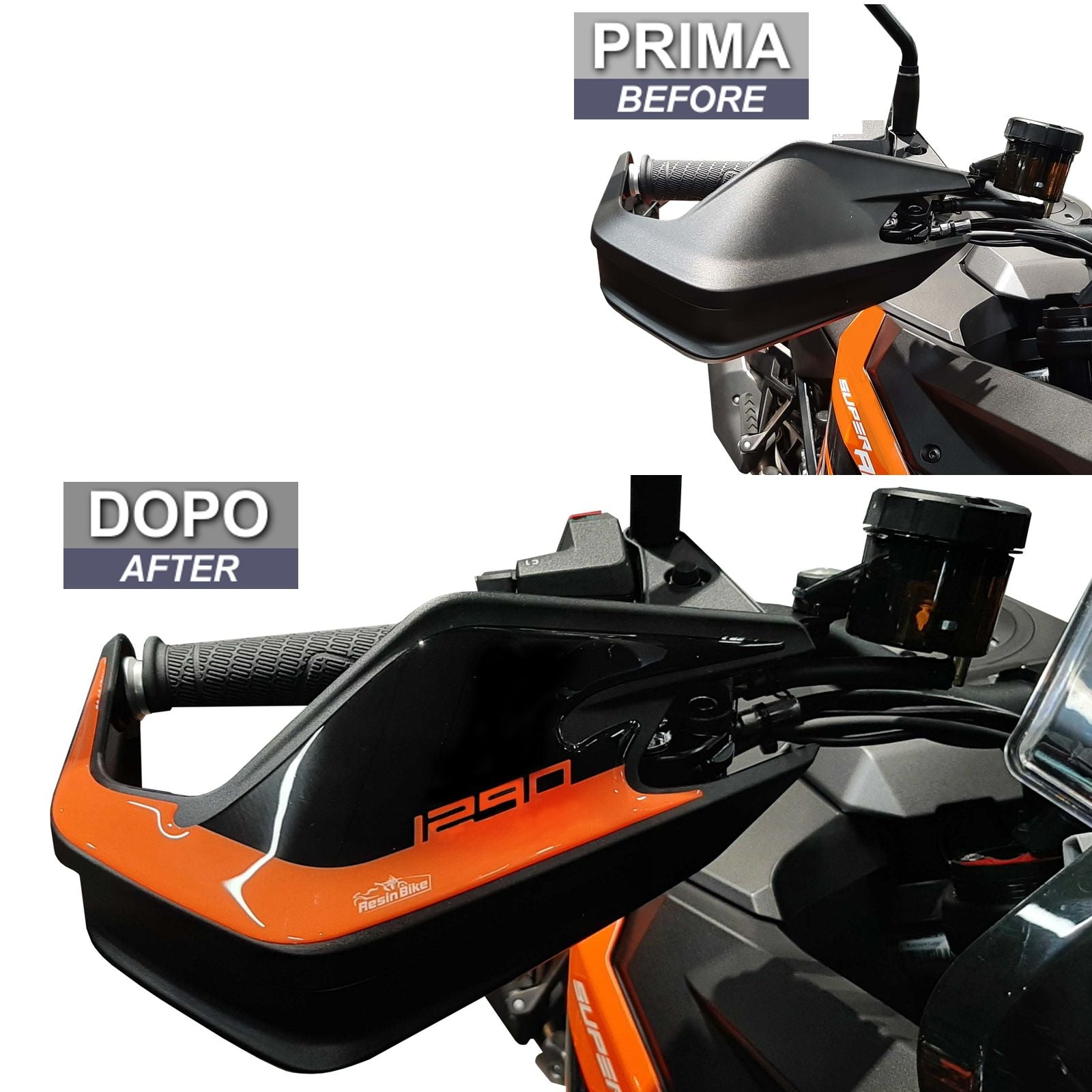 Resin Bike 3D Motorcycle Stickers - Handguards | KTM 1290 Super Adventure S 2021>2025 -   Pyramid Motorcycle Accessories