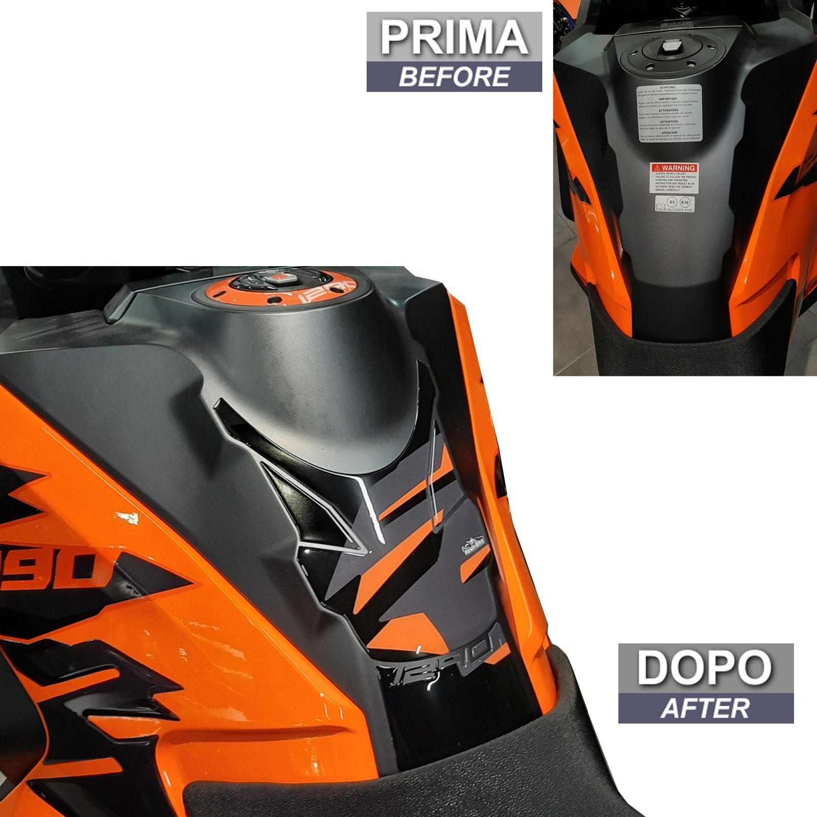 Resin Bike 3D Motorcycle Stickers - Tank Pad | KTM 1290 Super Adventure S 2021>2025 -   Pyramid Motorcycle Accessories
