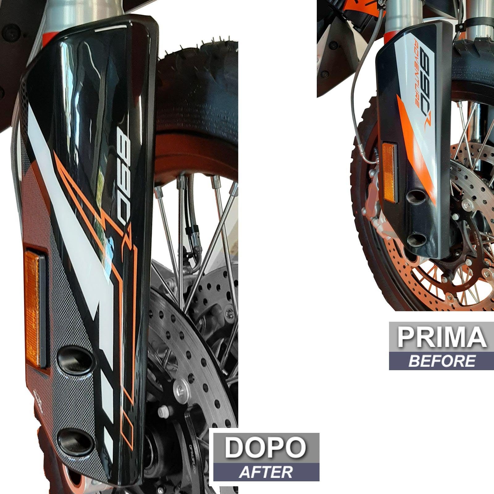 Resin Bike 3D Motorcycle Stickers - Side Panels | KTM 890 Adventure R 2021>2022 -   Pyramid Motorcycle Accessories