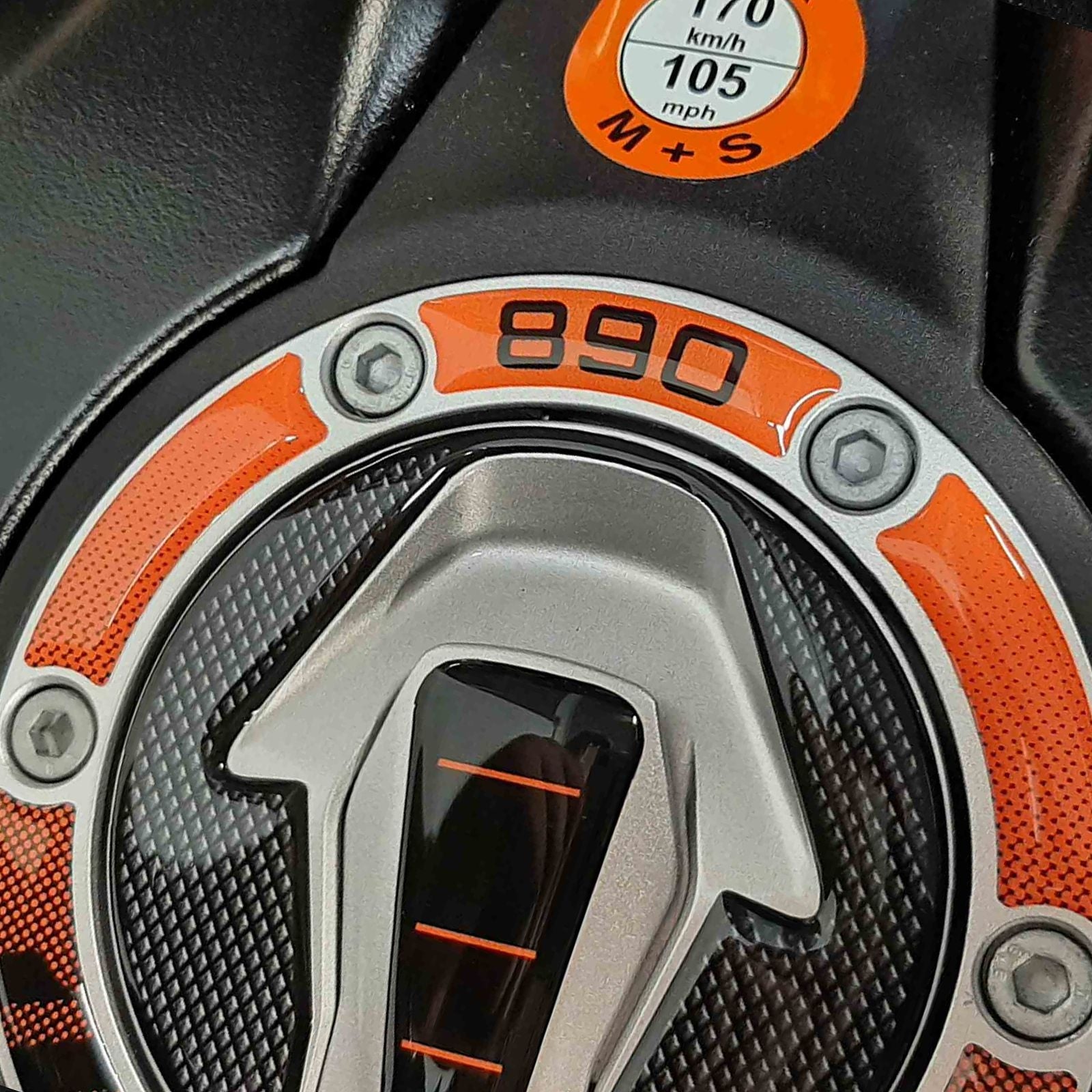 Resin Bike 3D Motorcycle Stickers - Fuel Cap | KTM 890 Adventure R 2021>2022 -   Pyramid Motorcycle Accessories