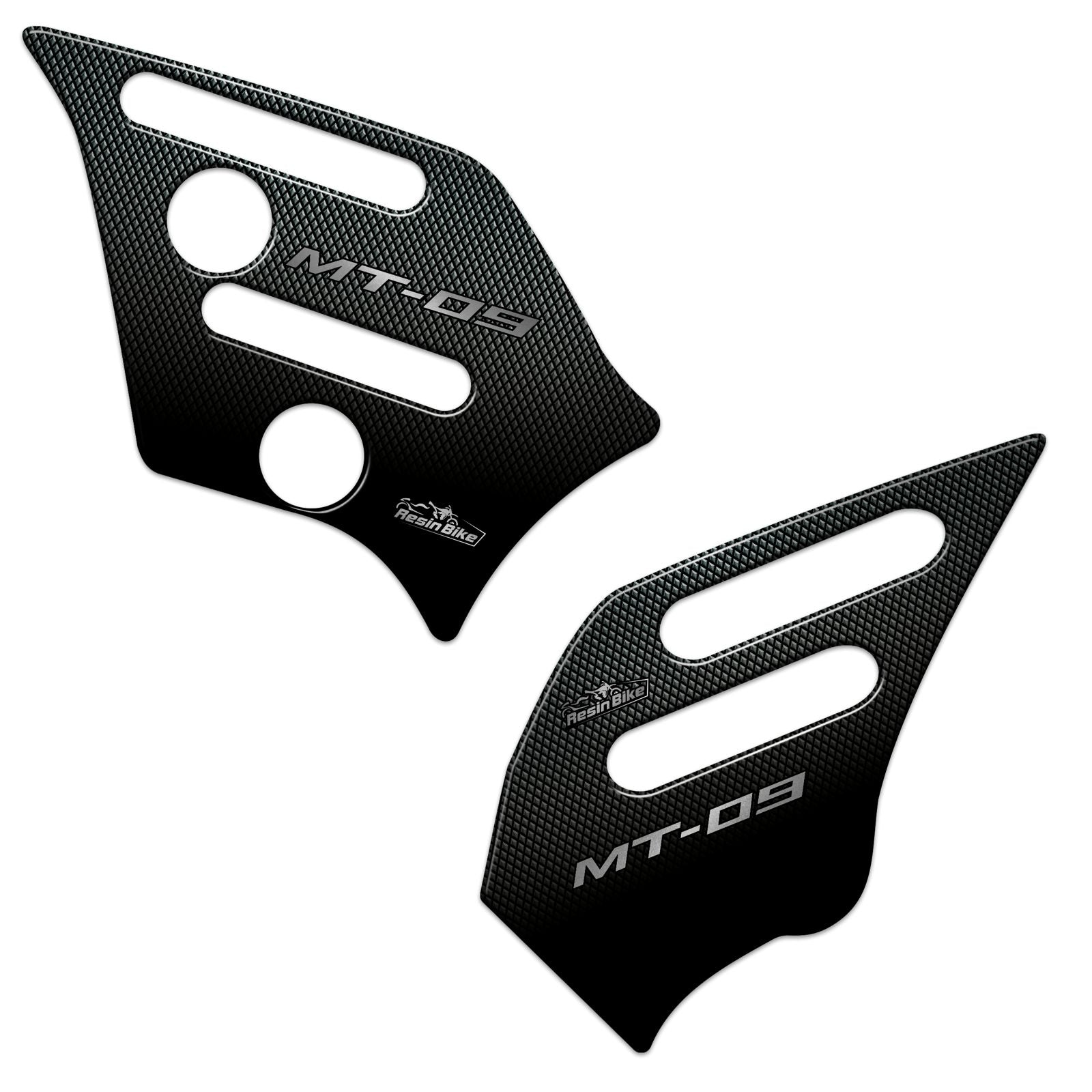 Resin Bike 3D Motorcycle Stickers - Heel Pads | Yamaha MT-09 2022>Current -   Pyramid Motorcycle Accessories