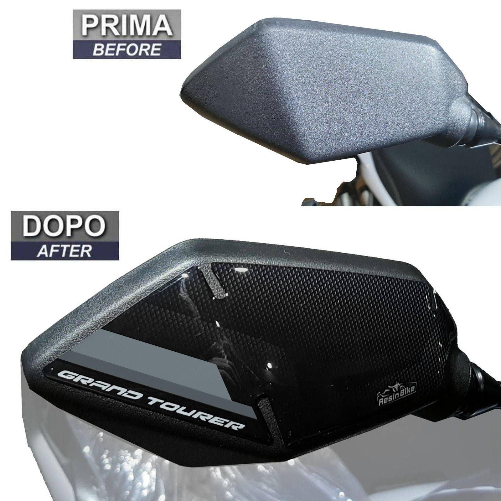 Resin Bike 3D Motorcycle Stickers - Mirrors | Kawasaki Versys 1000 2017>2024 -   Pyramid Motorcycle Accessories