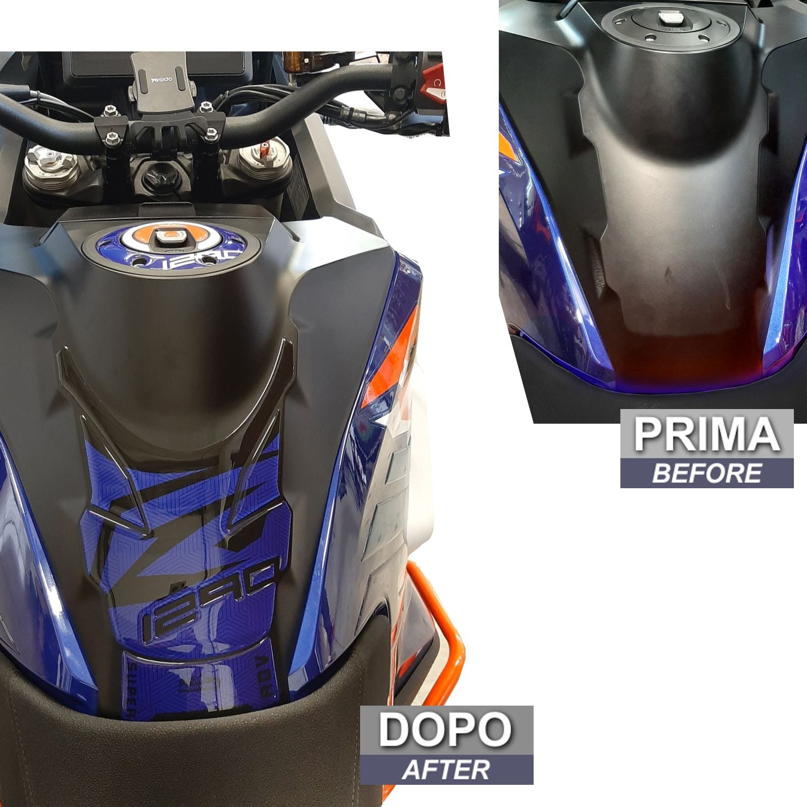 Resin Bike 3D Motorcycle Stickers - Tank Pad | KTM 1290 Super Adventure R 2021>2026 -   Pyramid Motorcycle Accessories