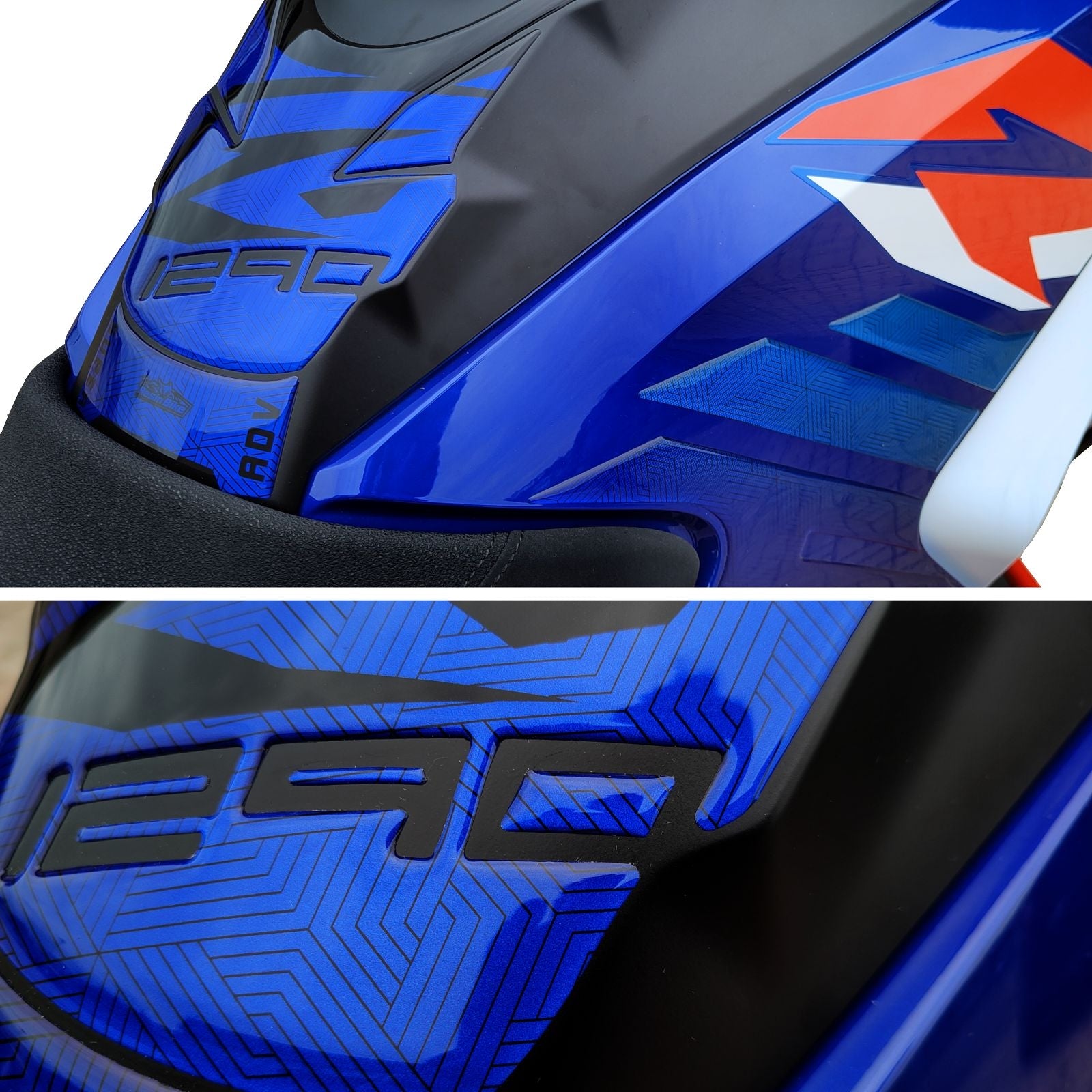 Resin Bike 3D Motorcycle Stickers - Tank Pad | KTM 1290 Super Adventure R 2021>2026 -   Pyramid Motorcycle Accessories