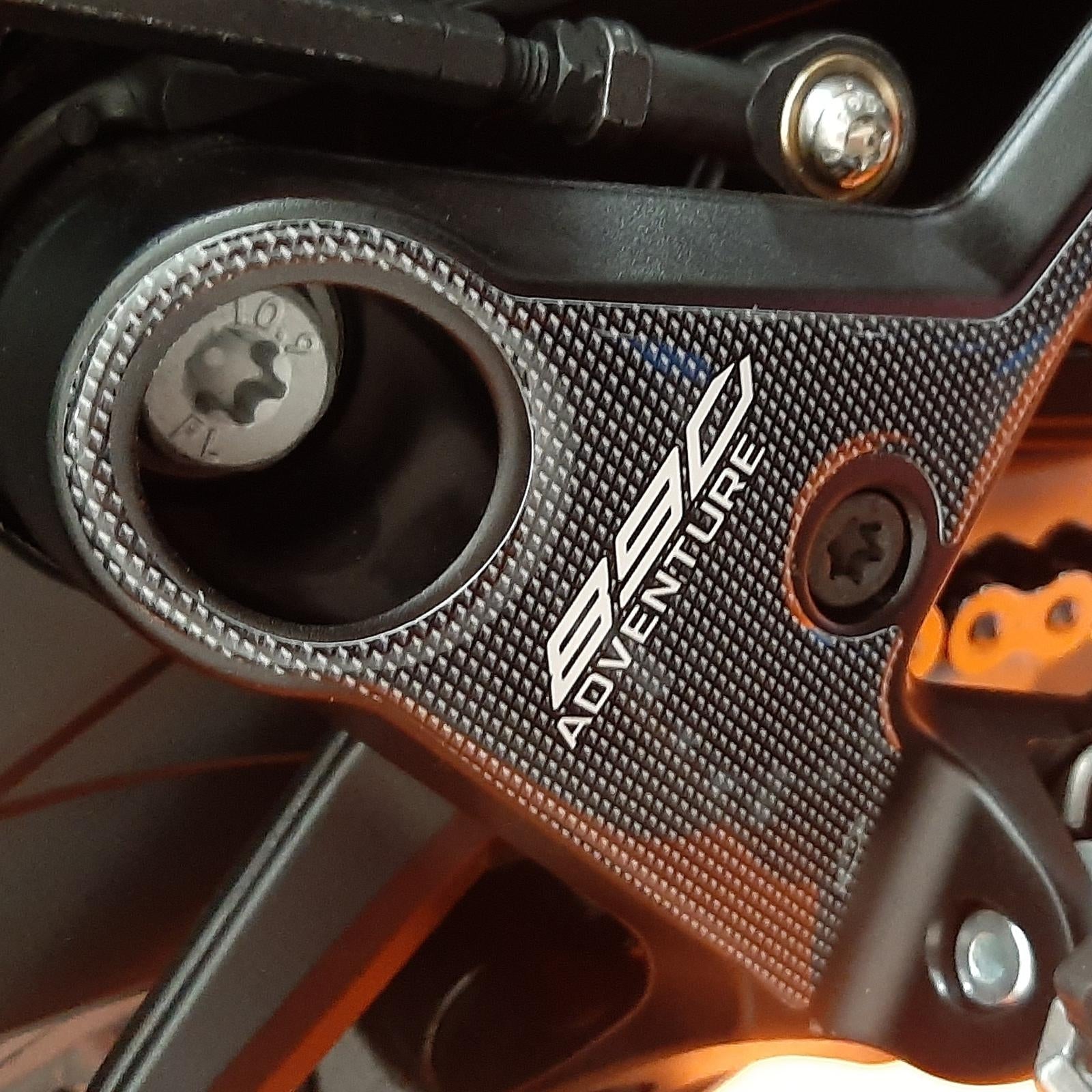 Resin Bike 3D Motorcycle Stickers - Heel Pads | KTM 890 Adventure R 2021>Current -   Pyramid Motorcycle Accessories
