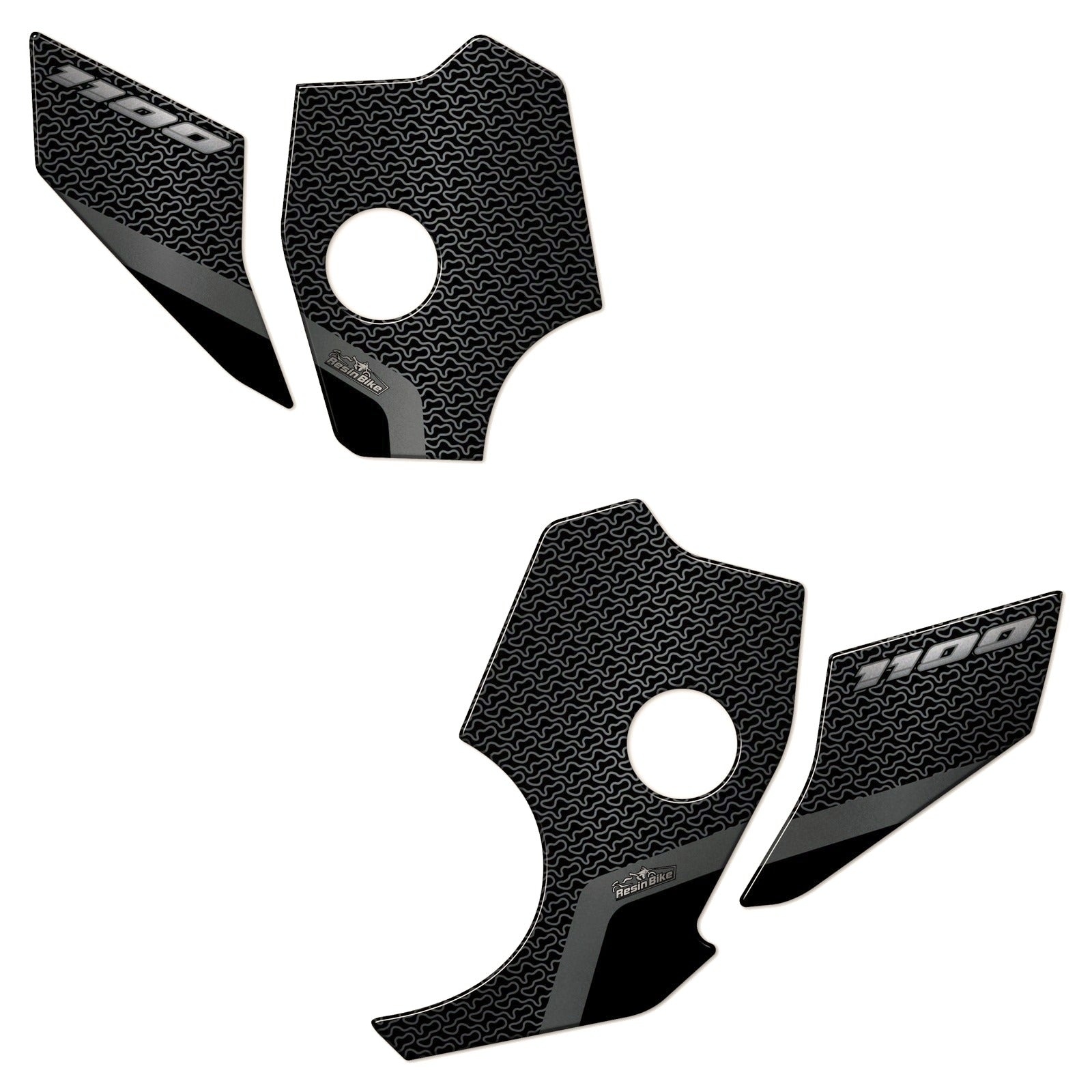 Resin Bike 3D Motorcycle Stickers - Heel Pads | Honda CRF 1100 L Africa Twin Adventure Sports 2021>2025 -   Pyramid Motorcycle Accessories