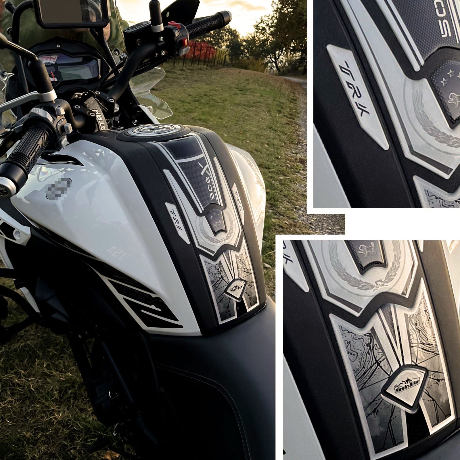 Resin Bike 3D Motorcycle Stickers - Tank Pad | Benelli TRK 502 X 2020>2026 RB-1000450100007 -   Pyramid Motorcycle Accessories