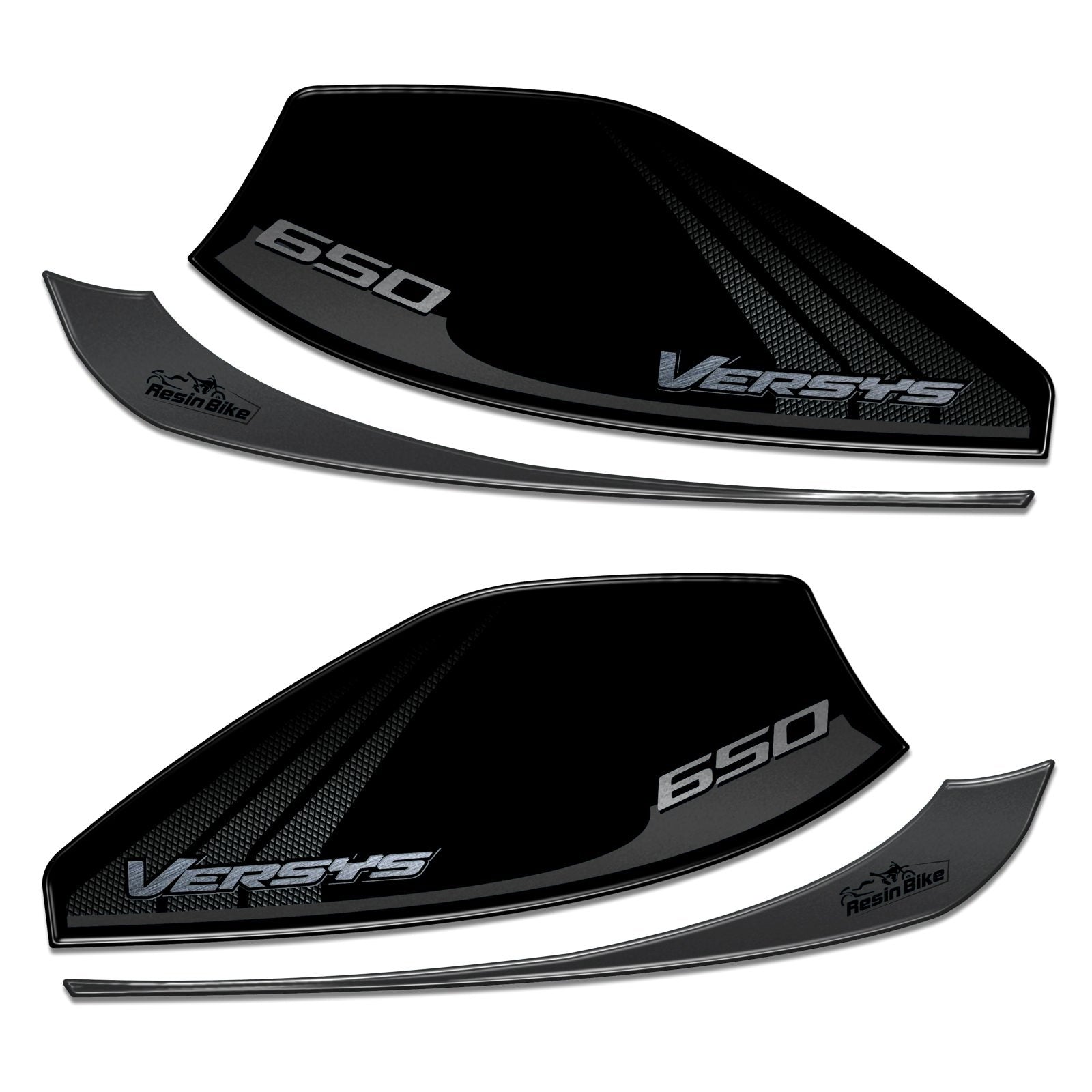 Resin Bike 3D Motorcycle Stickers - Handguards | Kawasaki Versys 650 2017>2021 -   Pyramid Motorcycle Accessories