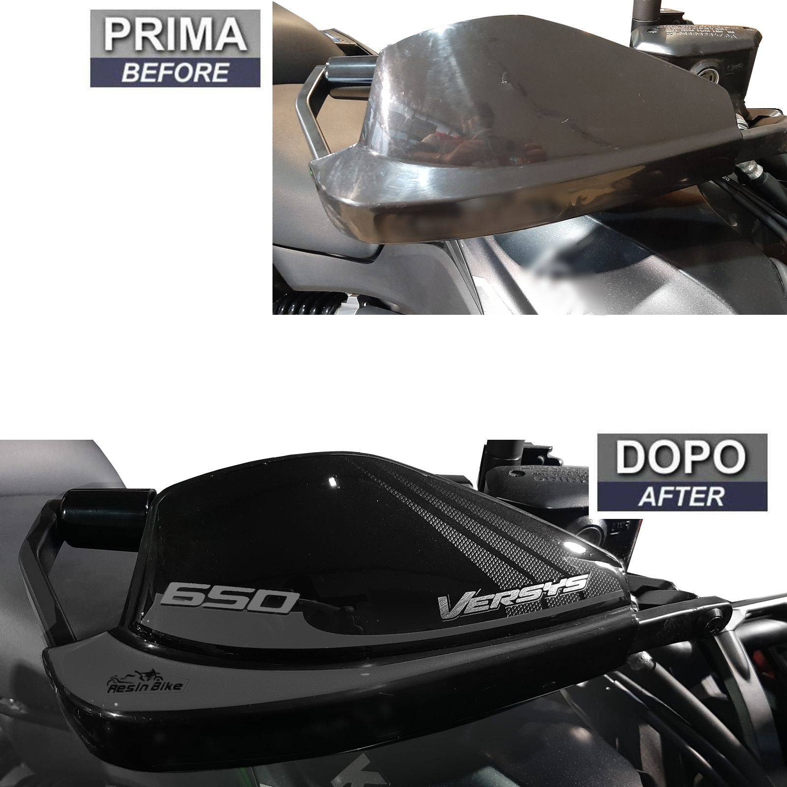 Resin Bike 3D Motorcycle Stickers - Handguards | Kawasaki Versys 650 2017>2021 -   Pyramid Motorcycle Accessories