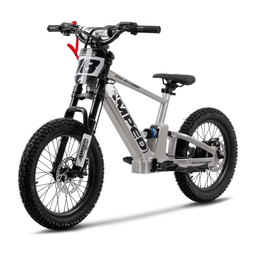 Amped A18 Comp Kids Electric Bike | Silver -   Pyramid Motorcycle Accessories