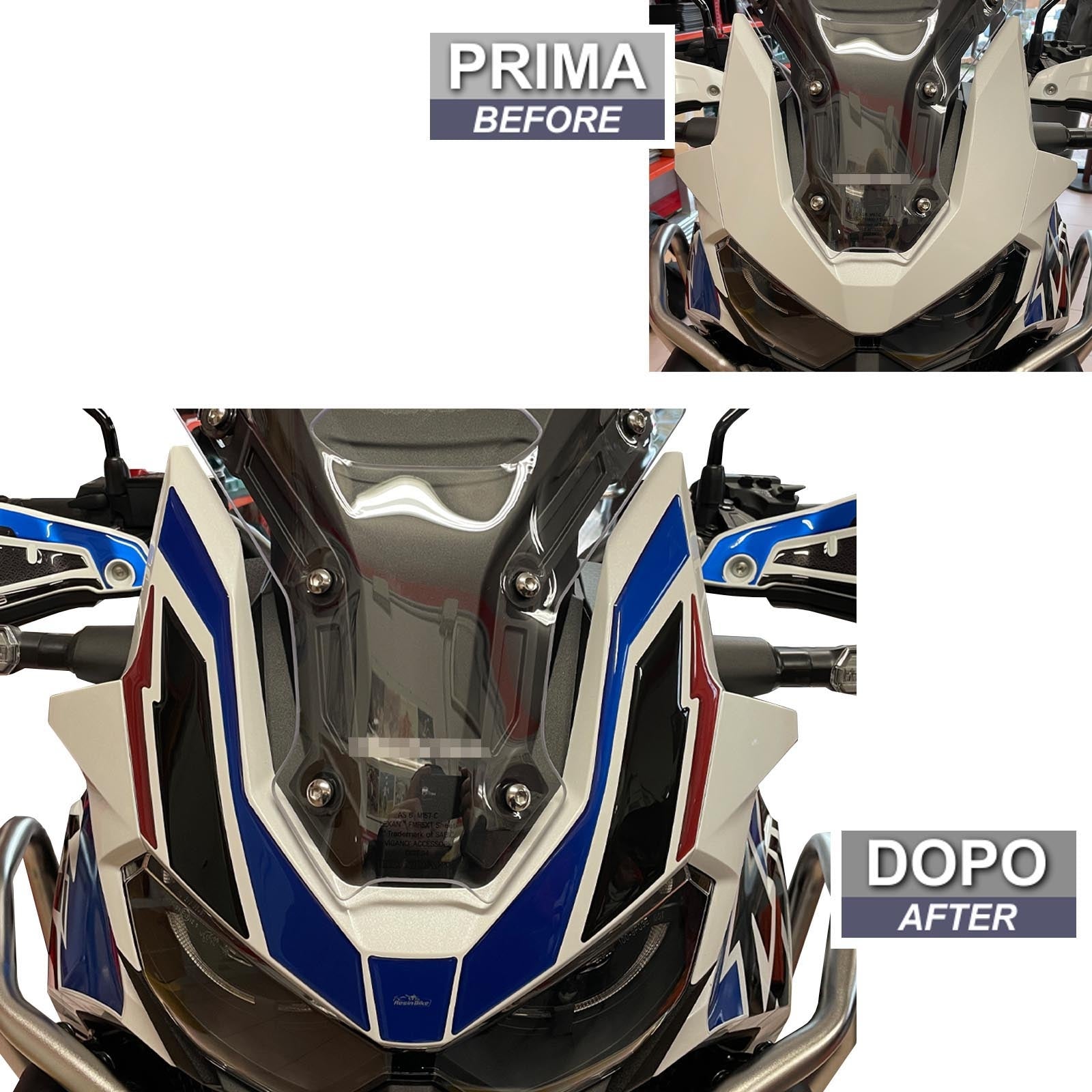 Resin Bike 3D Motorcycle Stickers - Frontal Area | Honda CRF 1100 L Africa Twin 2023>Current -   Pyramid Motorcycle Accessories