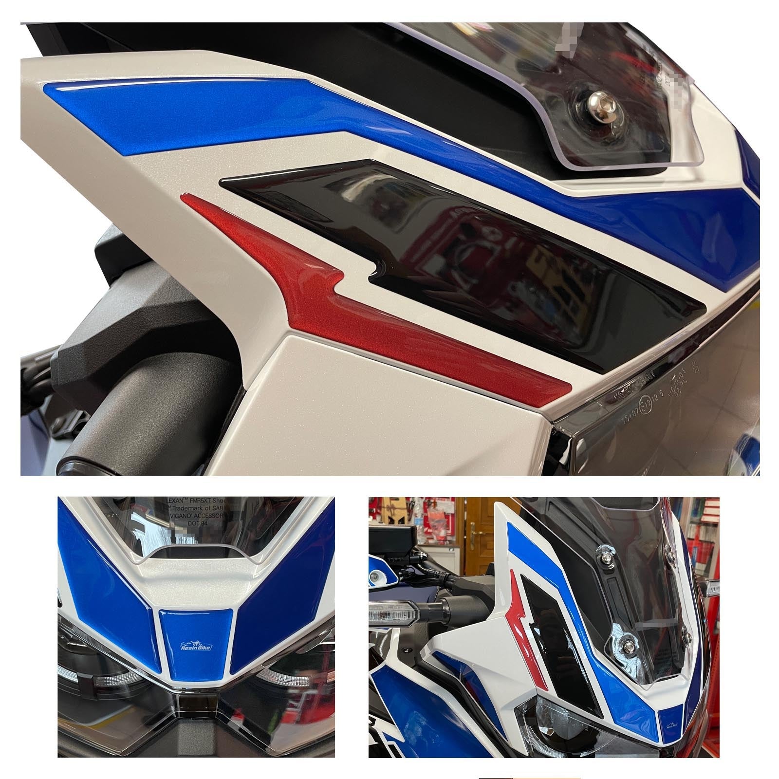 Resin Bike 3D Motorcycle Stickers - Frontal Area | Honda CRF 1100 L Africa Twin 2023>Current -   Pyramid Motorcycle Accessories