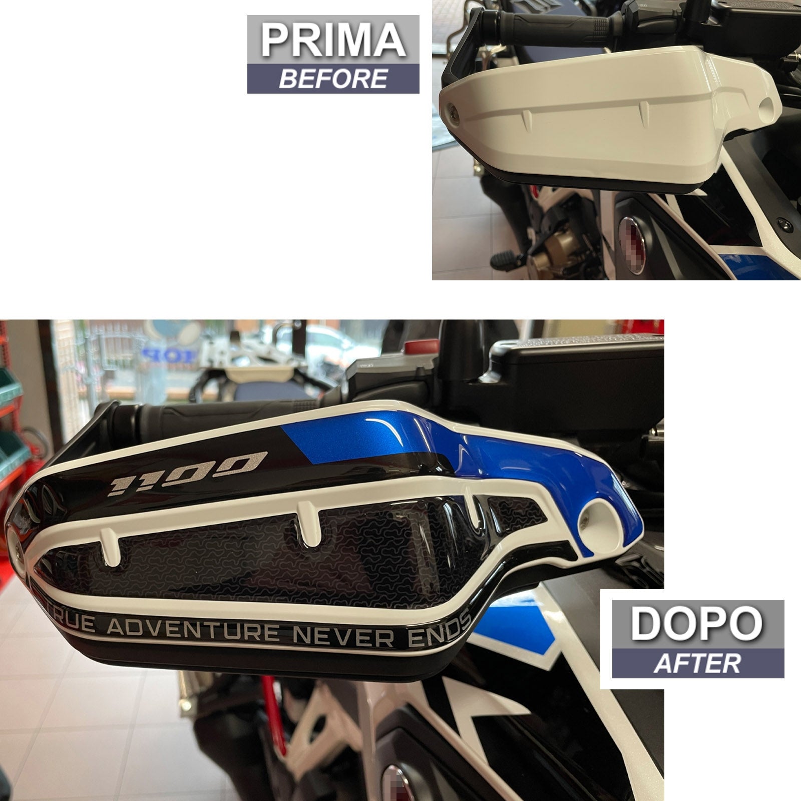 Resin Bike 3D Motorcycle Stickers - Handguards | Honda CRF 1100 L Africa Twin Adventure Sports 2020>2025 -   Pyramid Motorcycle Accessories