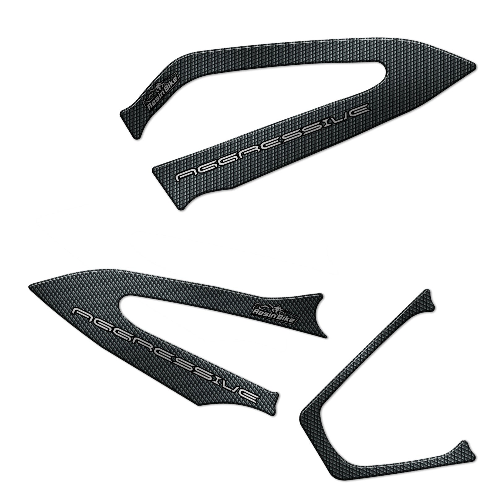 Resin Bike 3D Motorcycle Stickers - Heel Pads | Suzuki GSX-S1000 2021>2025 -   Pyramid Motorcycle Accessories