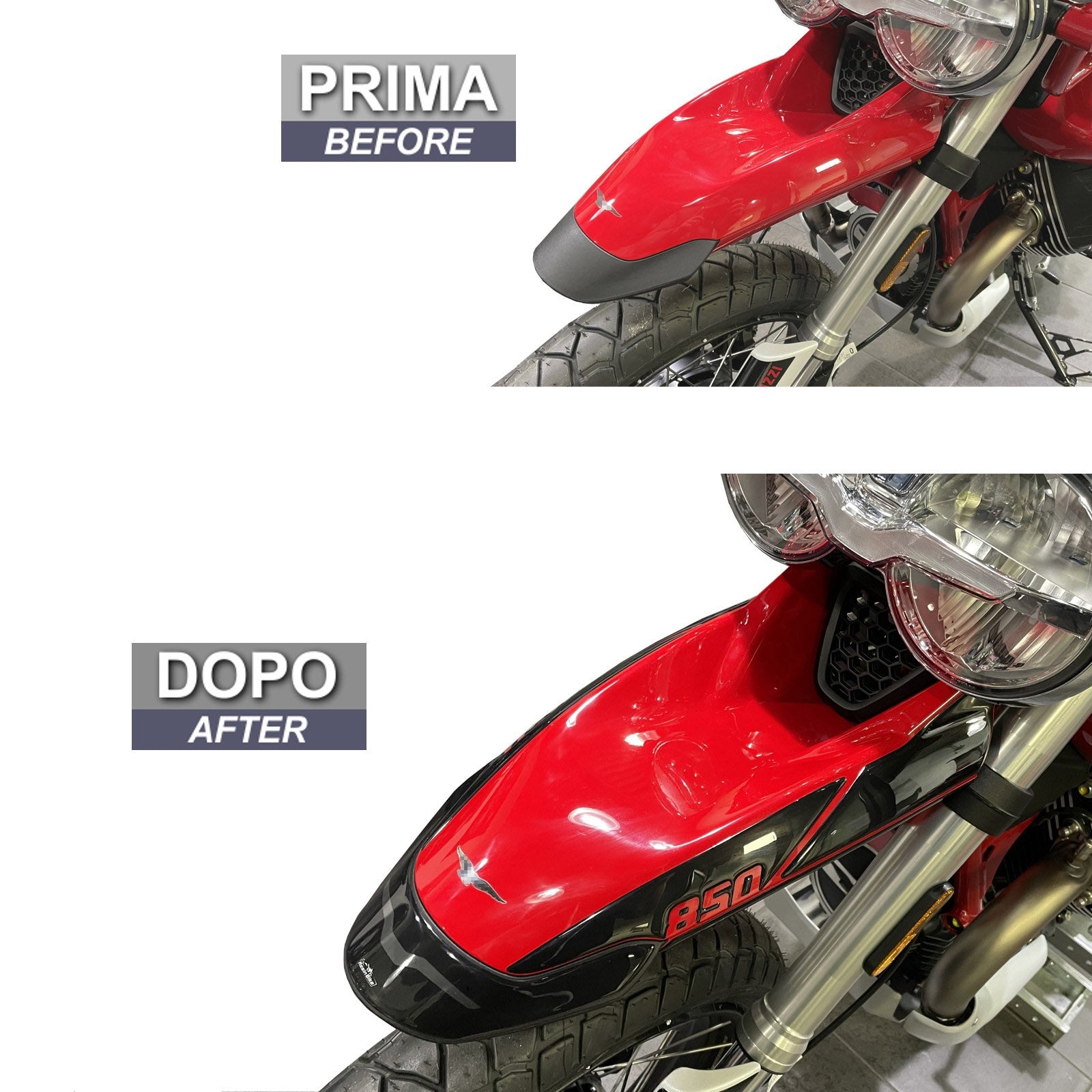 Resin Bike 3D Motorcycle Stickers - Front Fender | Moto Guzzi V85 TT 2021>2022 -   Pyramid Motorcycle Accessories