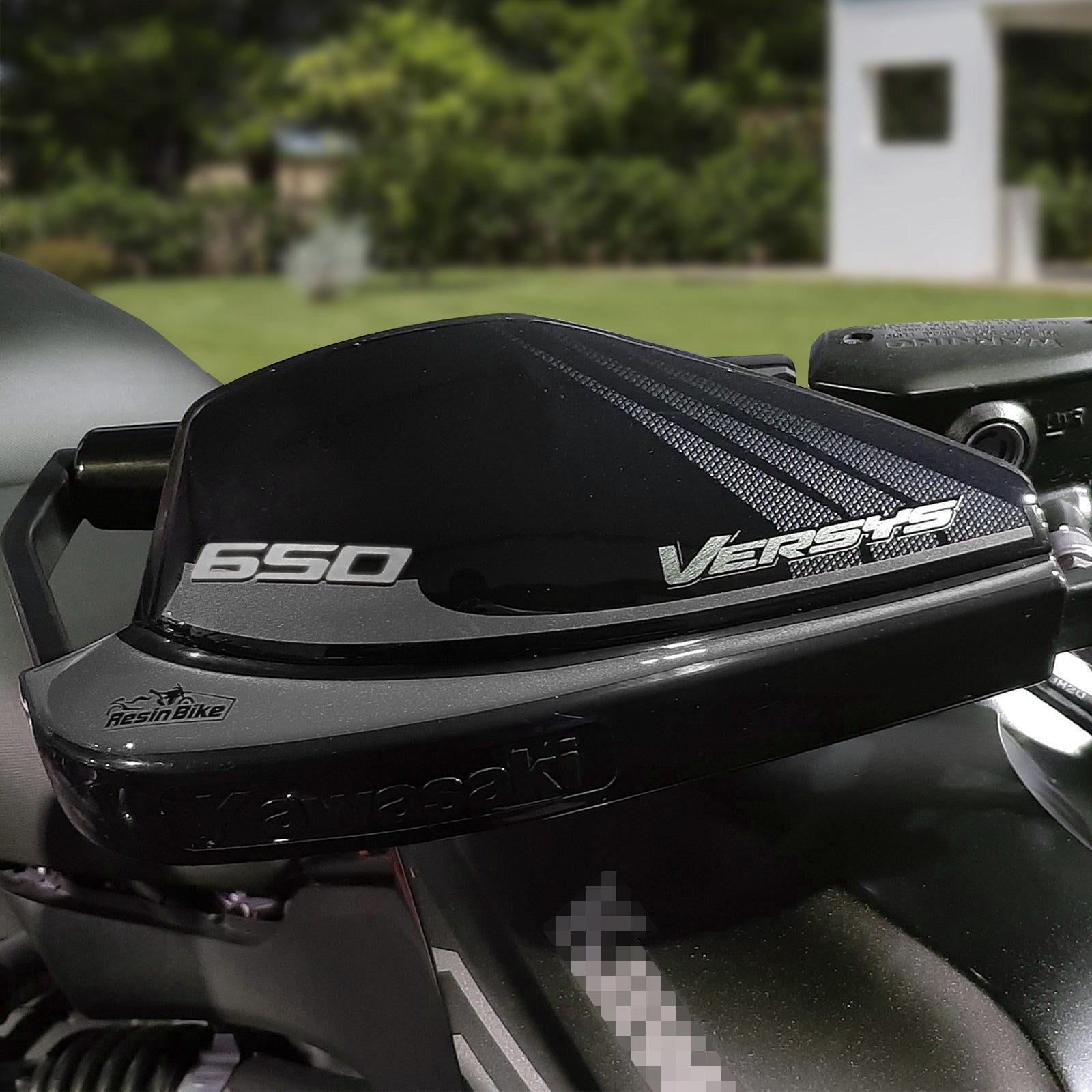 Resin Bike 3D Motorcycle Stickers - Handguards | Kawasaki Versys 650 2017>2021 -   Pyramid Motorcycle Accessories