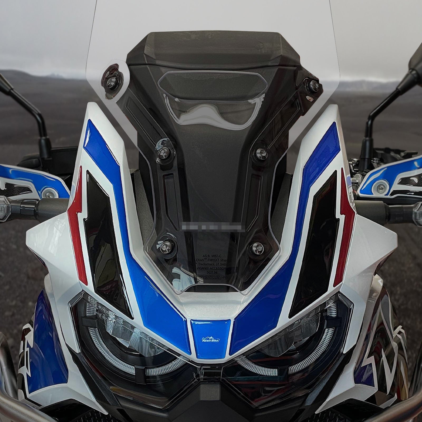 Resin Bike 3D Motorcycle Stickers - Frontal Area | Honda CRF 1100 L Africa Twin 2023>Current -   Pyramid Motorcycle Accessories