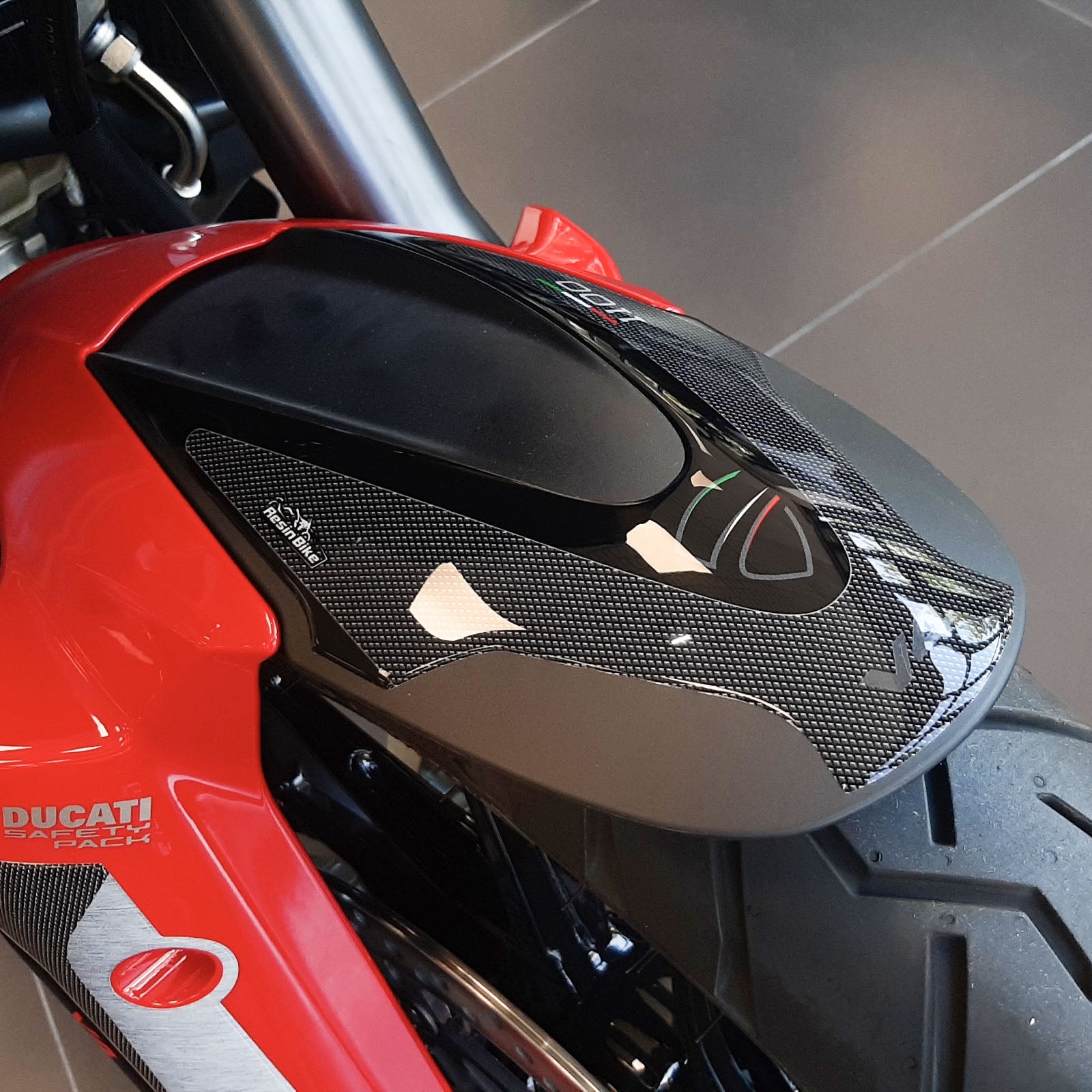 Resin Bike 3D Motorcycle Stickers - Front Fender | Ducati Multistrada V4 1100 2023>Current -   Pyramid Motorcycle Accessories