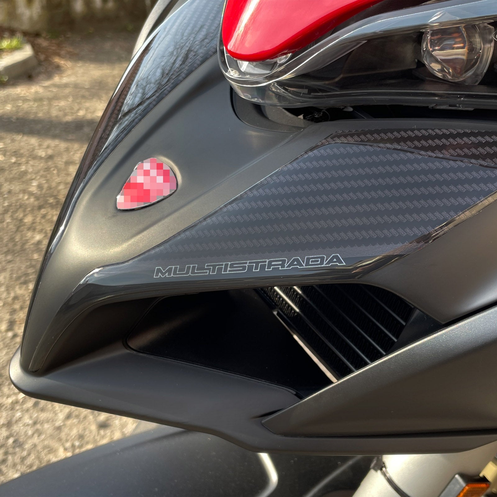 Resin Bike 3D Motorcycle Stickers - Beak | Ducati Multistrada V2/V2 S 2022>2024 -   Pyramid Motorcycle Accessories
