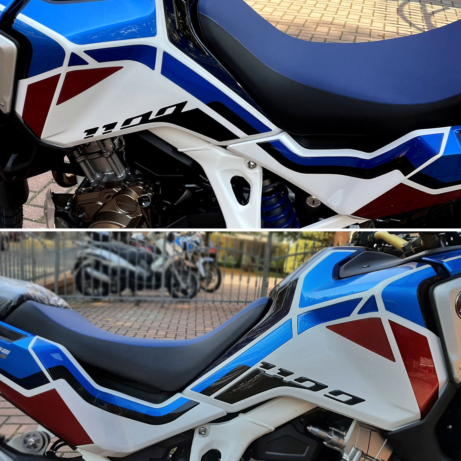 Resin Bike 3D Motorcycle Stickers - Tank Sides | Honda CRF 1100 L Africa Twin Adventure Sports 2020>2021 -   Pyramid Motorcycle Accessories