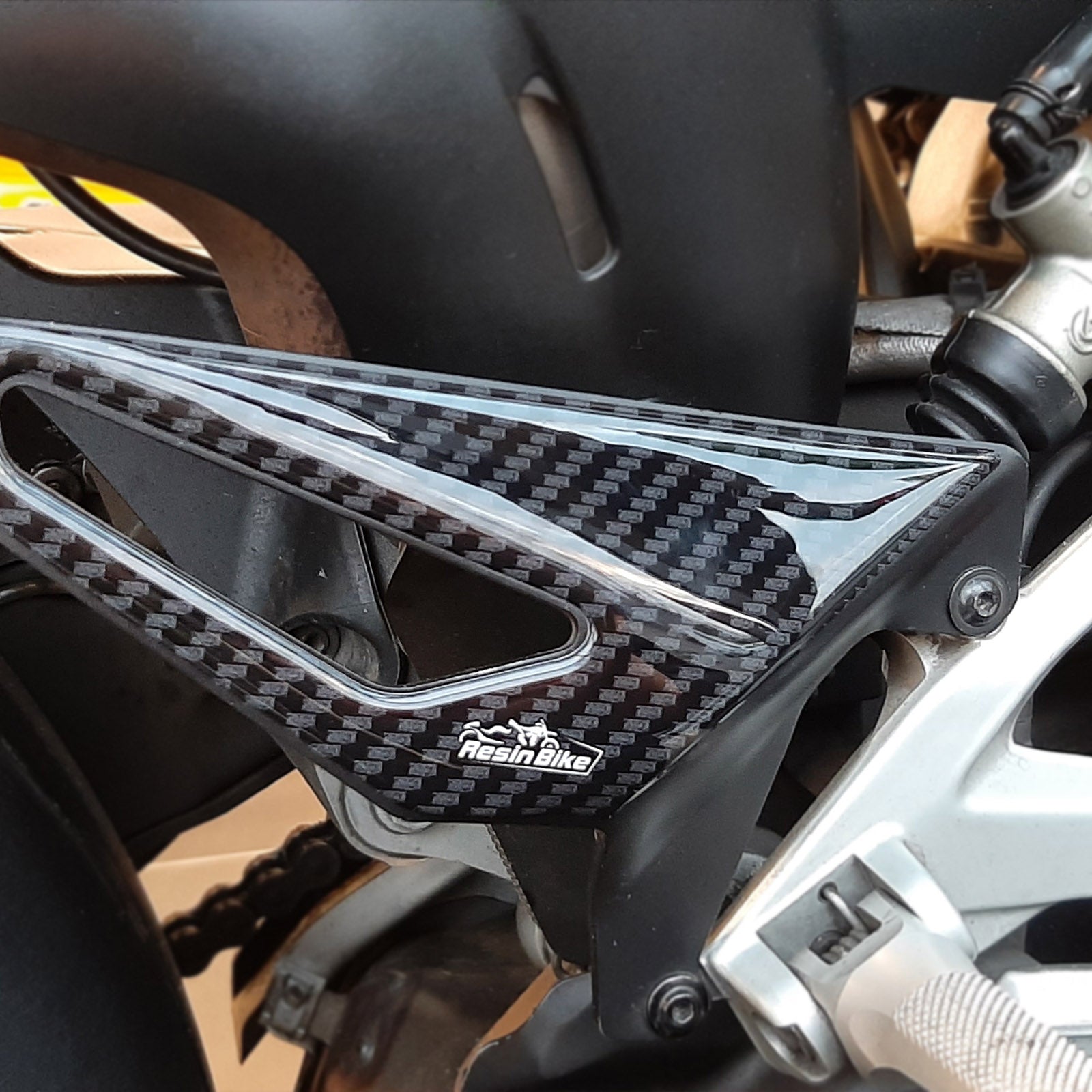 Resin Bike 3D Motorcycle Stickers - Heel Pads | Ducati Panigale/Streetfighter V4 2018>2024 -   Pyramid Motorcycle Accessories