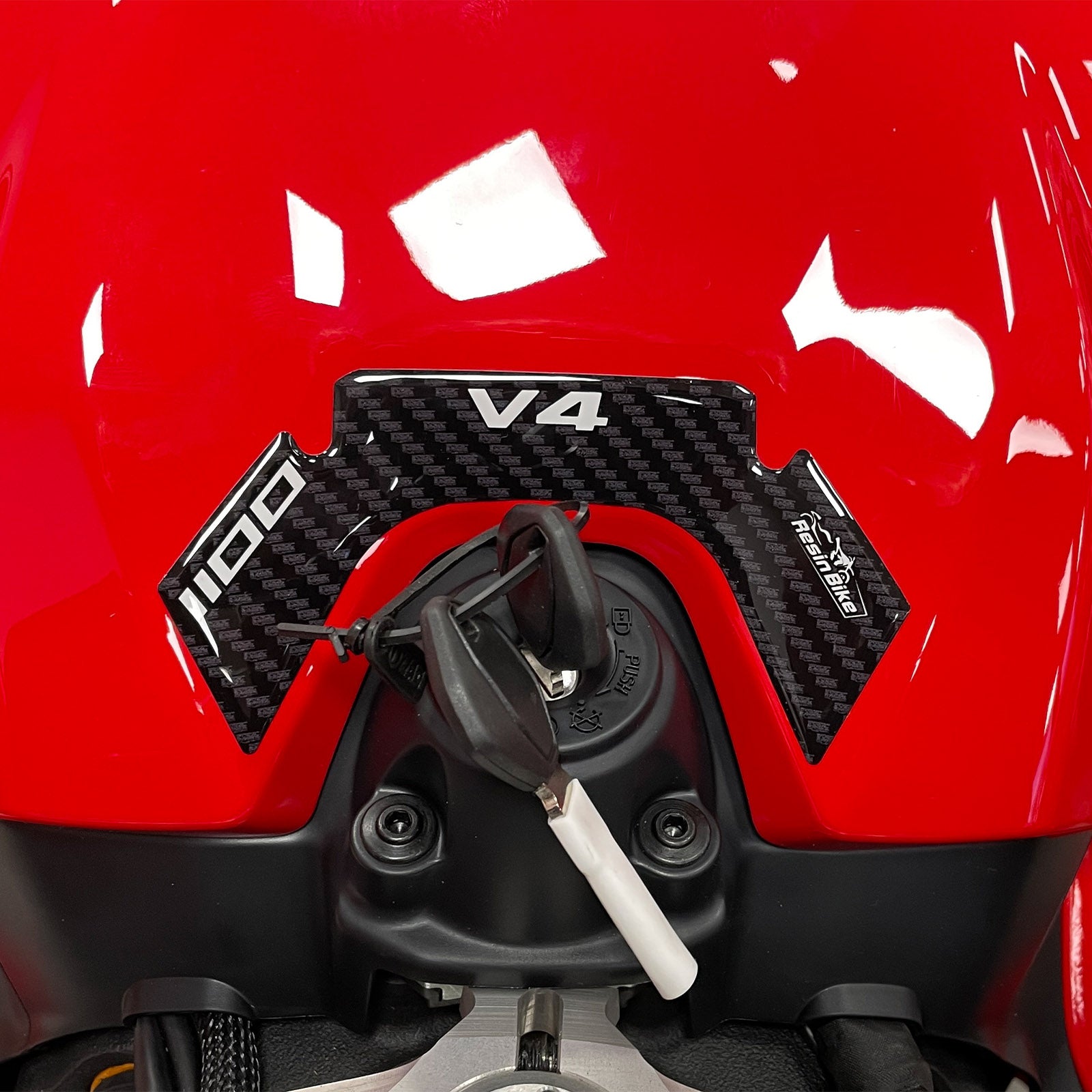 Resin Bike 3D Motorcycle Stickers - Key Area | Ducati Panigale V4 2024>Current -   Pyramid Motorcycle Accessories