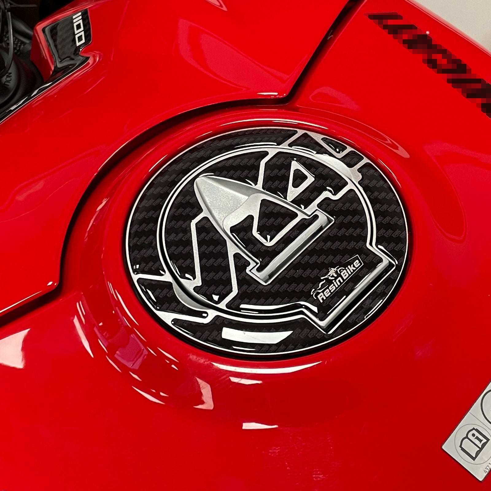 Resin Bike 3D Motorcycle Stickers - Fuel Cap | Ducati Panigale V4 2018>2022 -   Pyramid Motorcycle Accessories