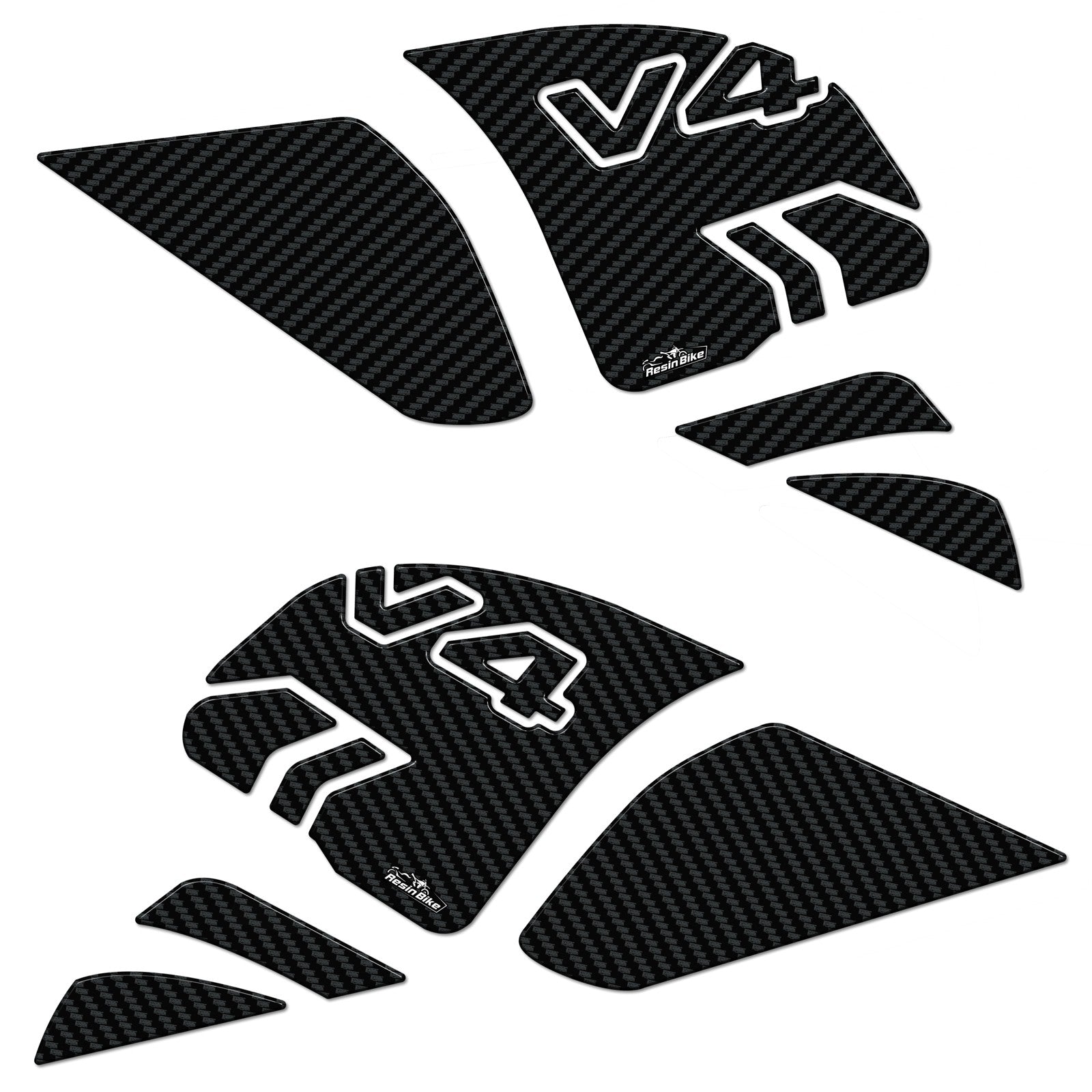 Resin Bike 3D Motorcycle Stickers - Tank Sides | Ducati Panigale V4 2018>2021 -   Pyramid Motorcycle Accessories