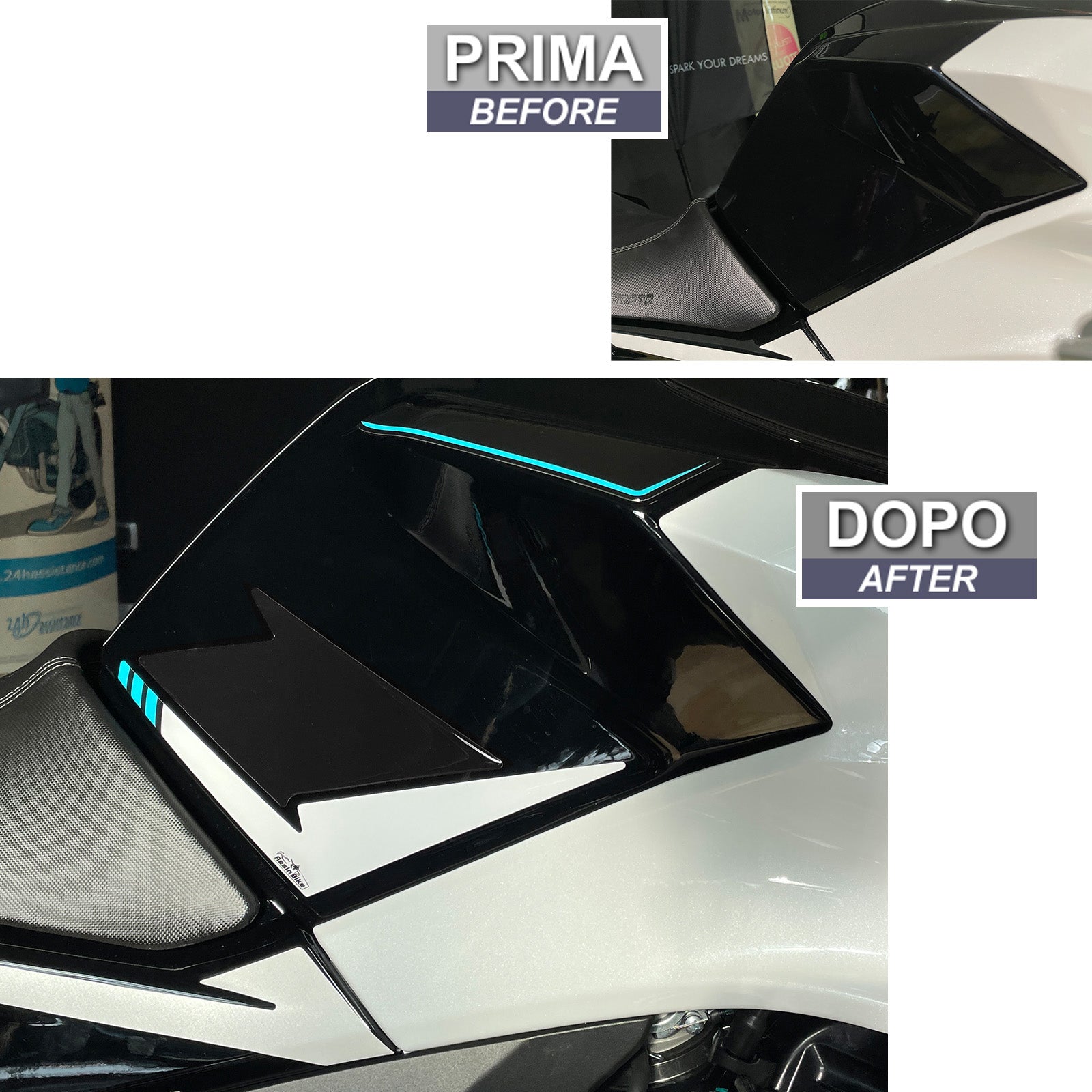 Resin Bike 3D Motorcycle Stickers - Tank Sides | CFMoto 650NK 2021>2024 RB-1000458000002 -   Pyramid Motorcycle Accessories