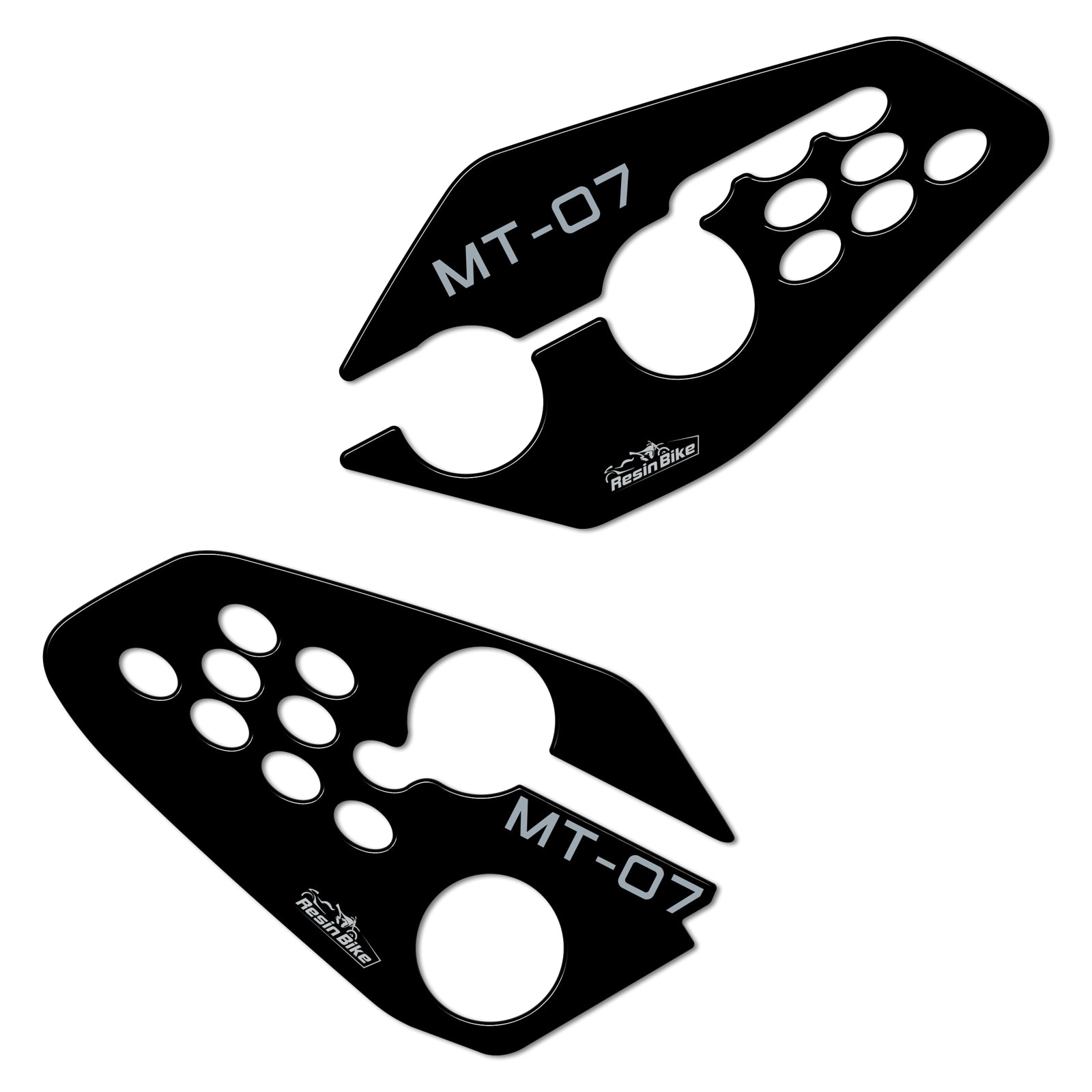 Resin Bike 3D Motorcycle Stickers - Heel Pads | Yamaha MT-07 2021>2024 -   Pyramid Motorcycle Accessories
