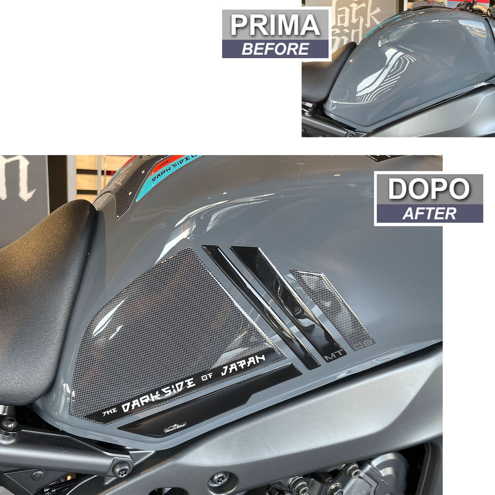 Resin Bike 3D Motorcycle Stickers - Tank Sides | Yamaha MT-09 2021>2023 -   Pyramid Motorcycle Accessories
