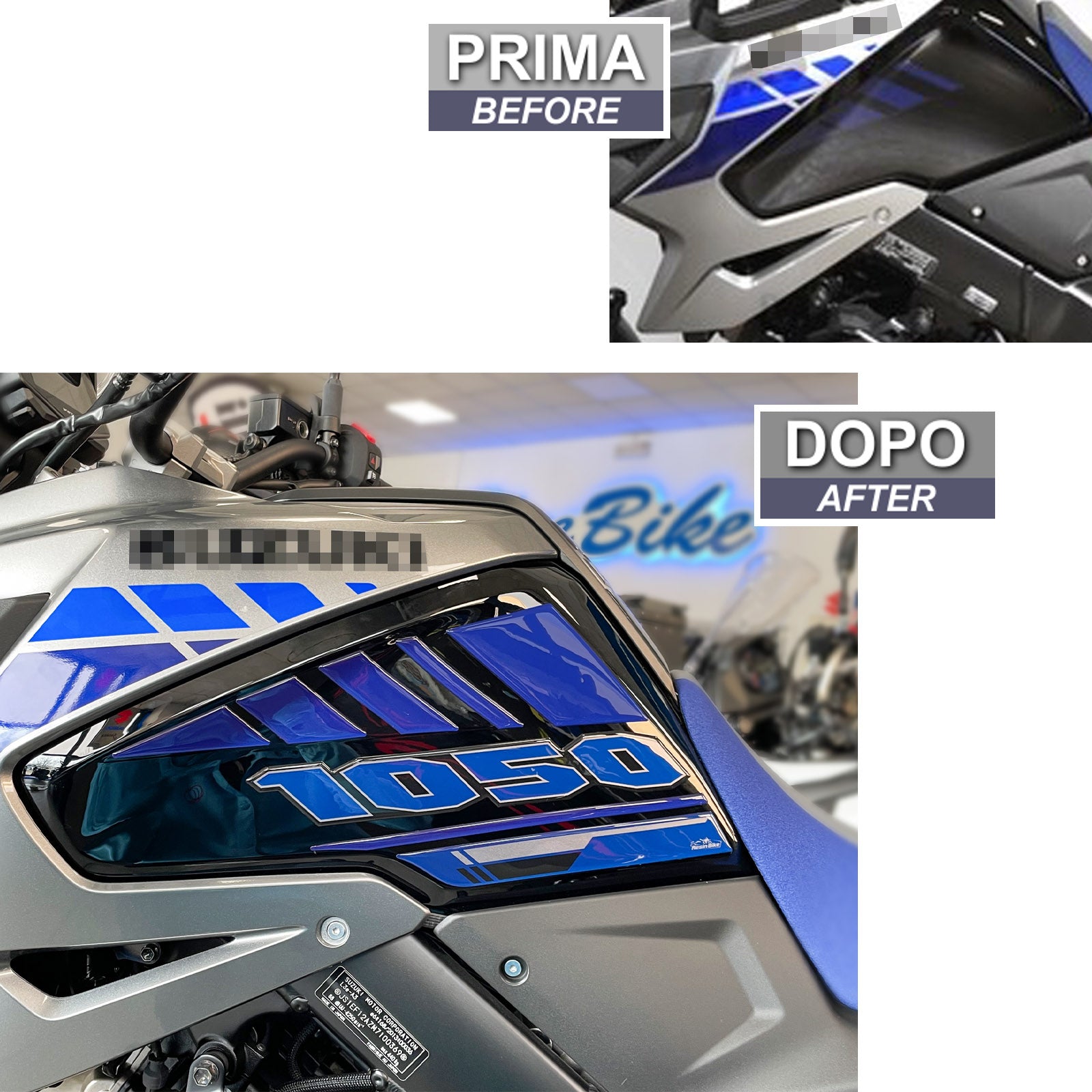 Resin Bike 3D Motorcycle Stickers - Tank Sides | Suzuki V-Strom 1050 / 1050XT 2020>2023 RB-1000460100004 -   Pyramid Motorcycle Accessories