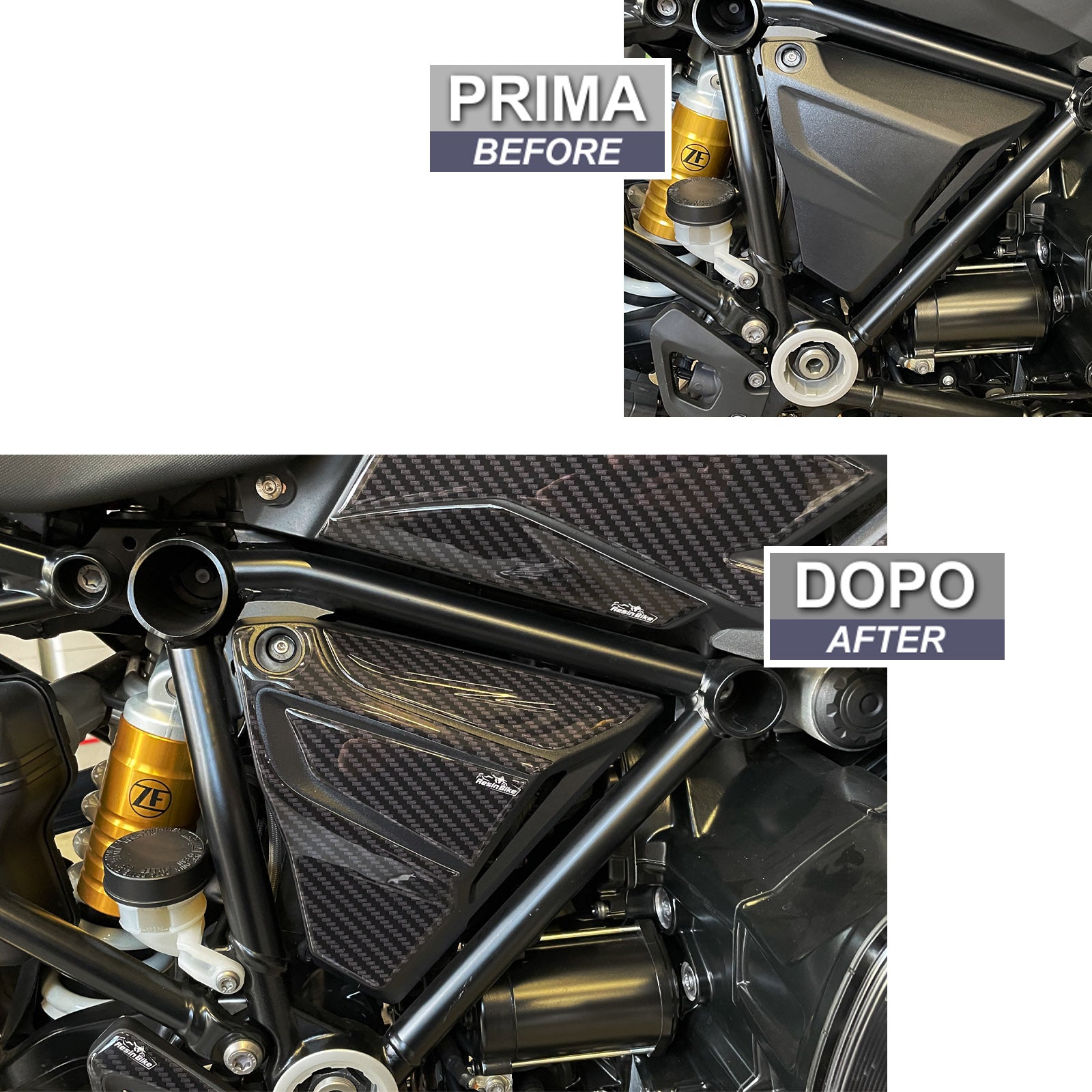 Resin Bike 3D Motorcycle Stickers - Tank Sides | BMW R 1250 GS/GSA 2021>2024 -   Pyramid Motorcycle Accessories