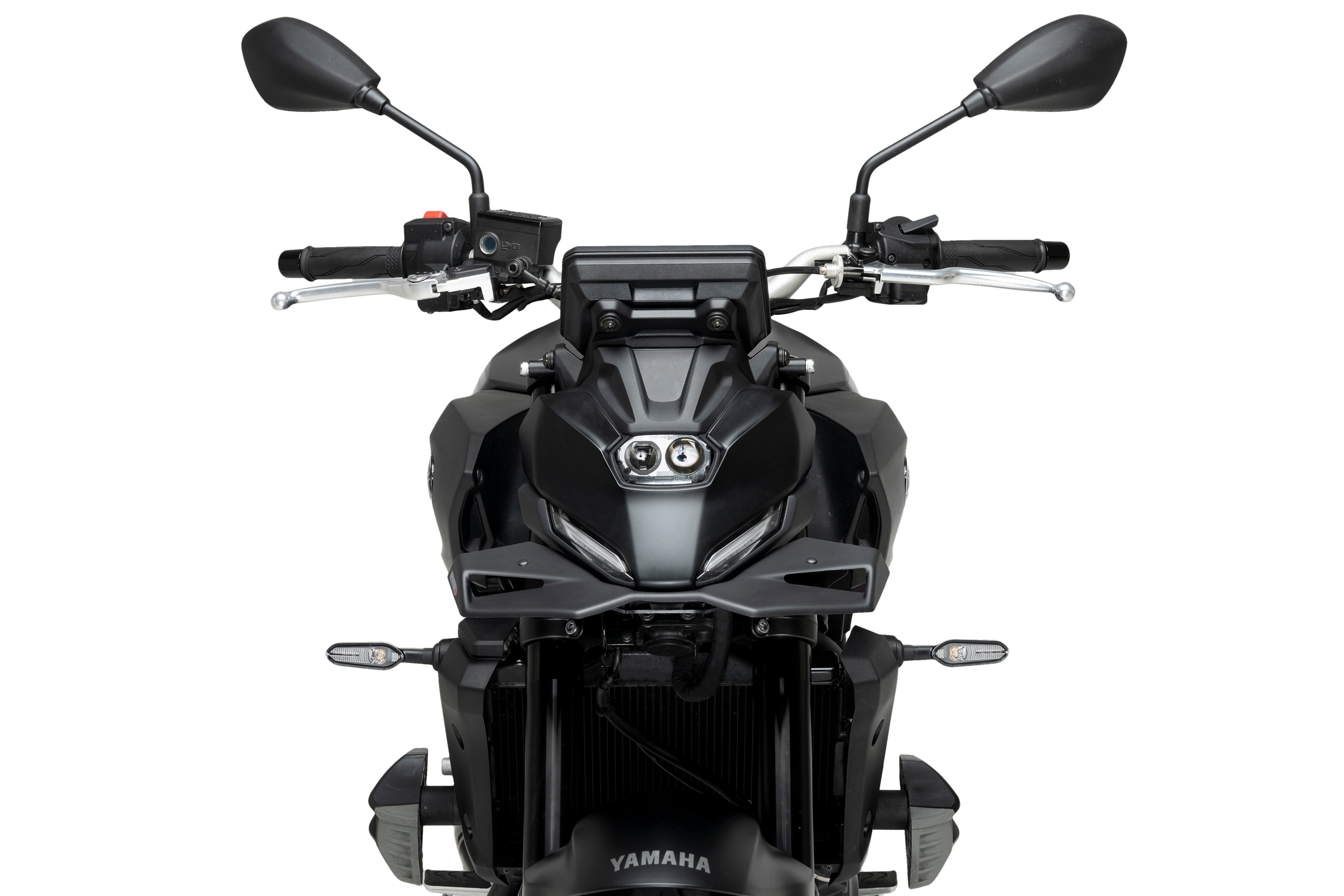 Puig Naked Front Downforce Wings | Matte Black | Yamaha MT-07 2025>Current -   Pyramid Motorcycle Accessories