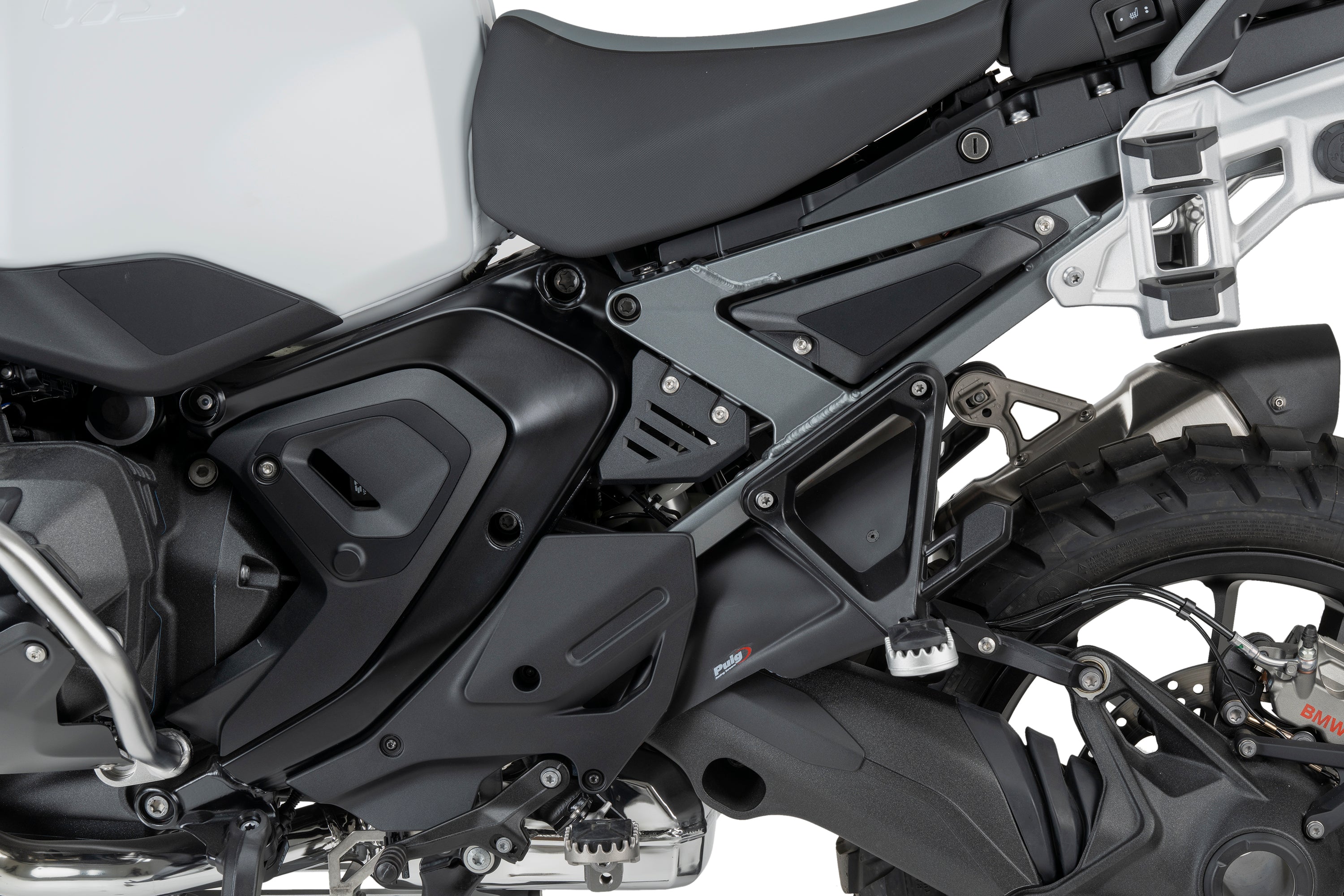 Puig Rear Lower Wind Deflectors | Matte Black | BMW R1300GS Adventure 2024>Current -   Pyramid Motorcycle Accessories