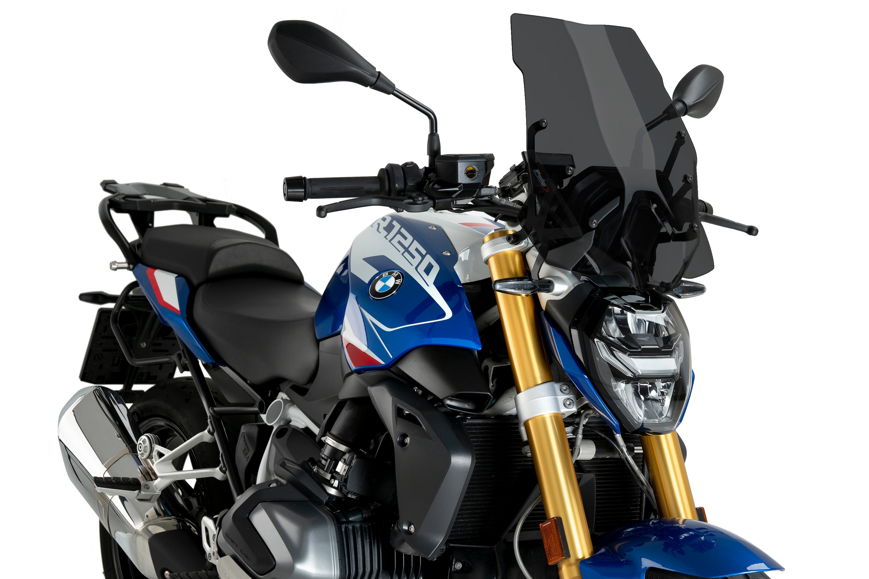 Puig Touring Screen | Dark Smoke | BMW R 1250 R 2023>Current (Without BMW screen support) -   Pyramid Motorcycle Accessories