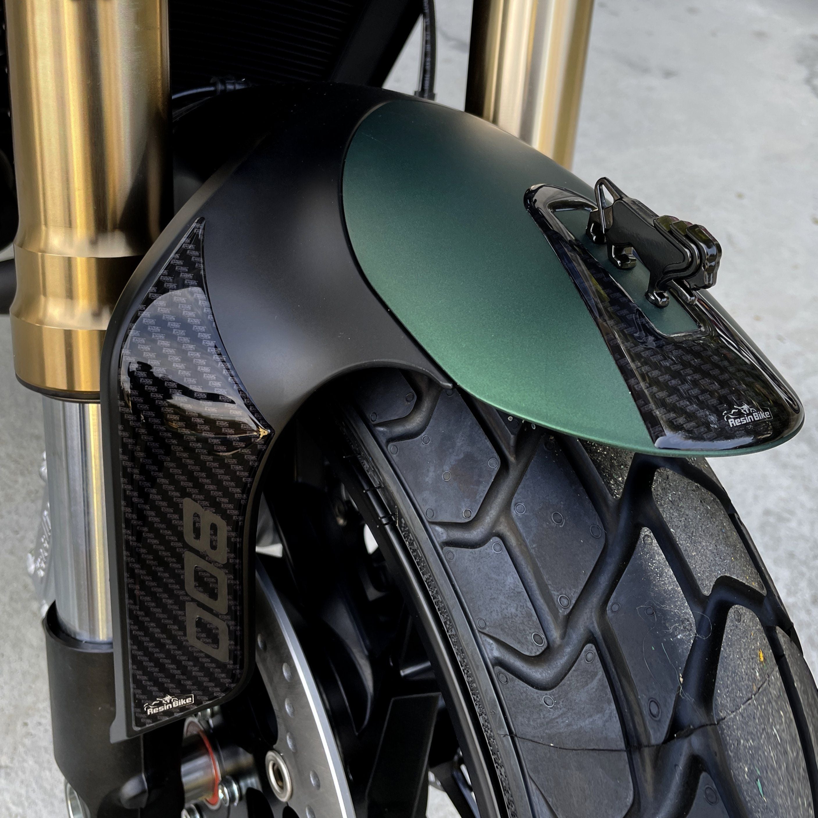Resin Bike 3D Motorcycle Stickers - Front Fender | Benelli Leoncino 800/Trail 2022>2025 -   Pyramid Motorcycle Accessories