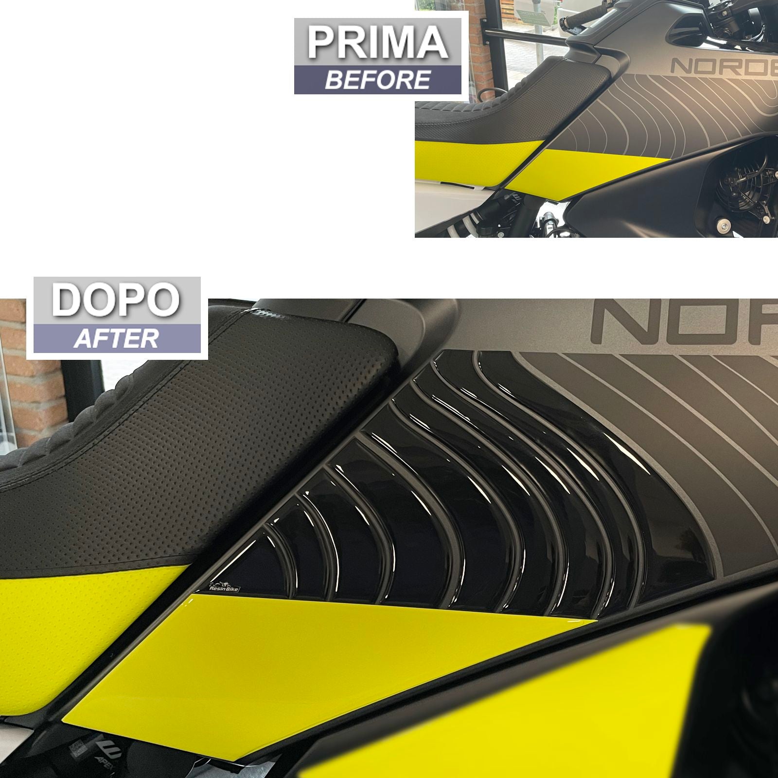 Resin Bike 3D Motorcycle Stickers - Tank Sides | Husqvarna Norden 901 2022>Current -   Pyramid Motorcycle Accessories